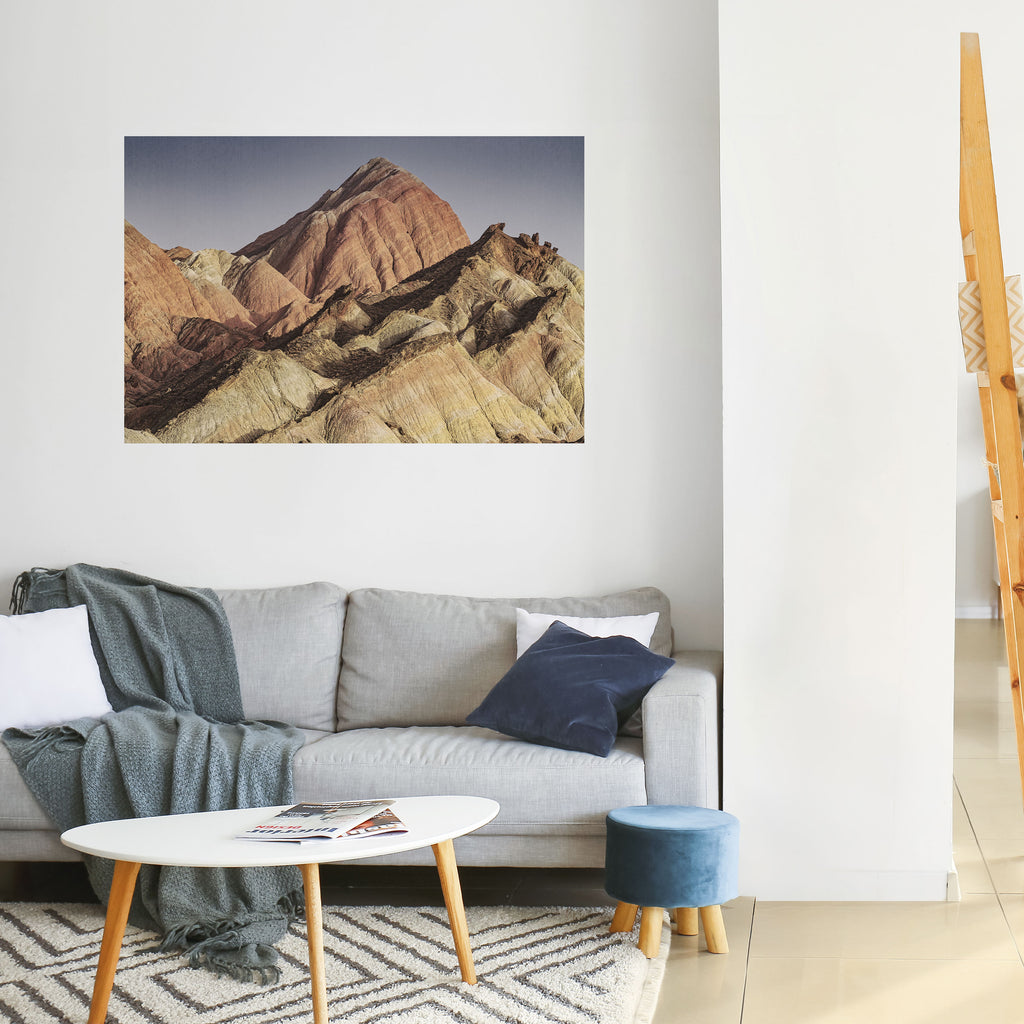 Póster horizontal autoadhesivo "Picos de sueños pintados"