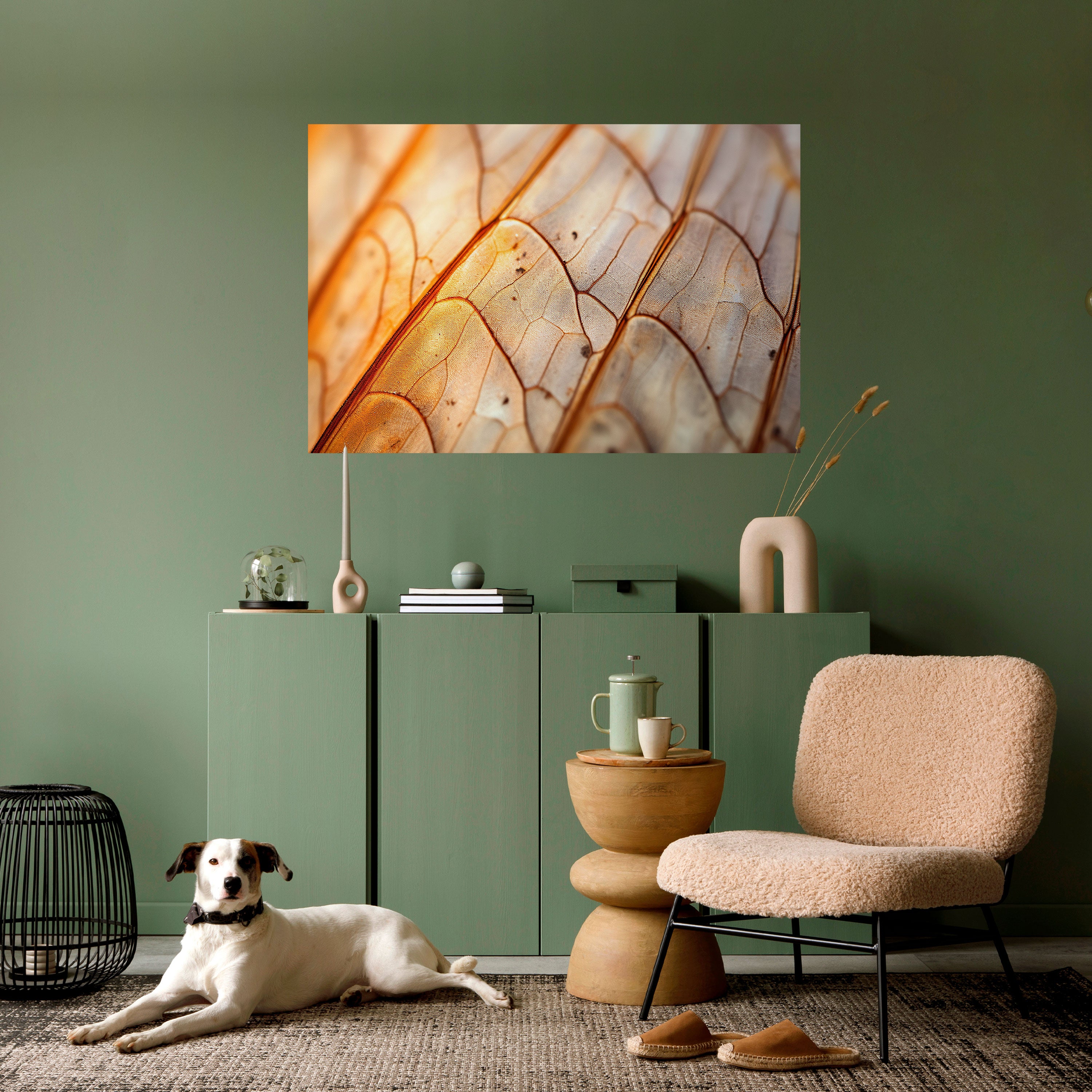 Póster horizontal autoadhesivo con vetas elegantes