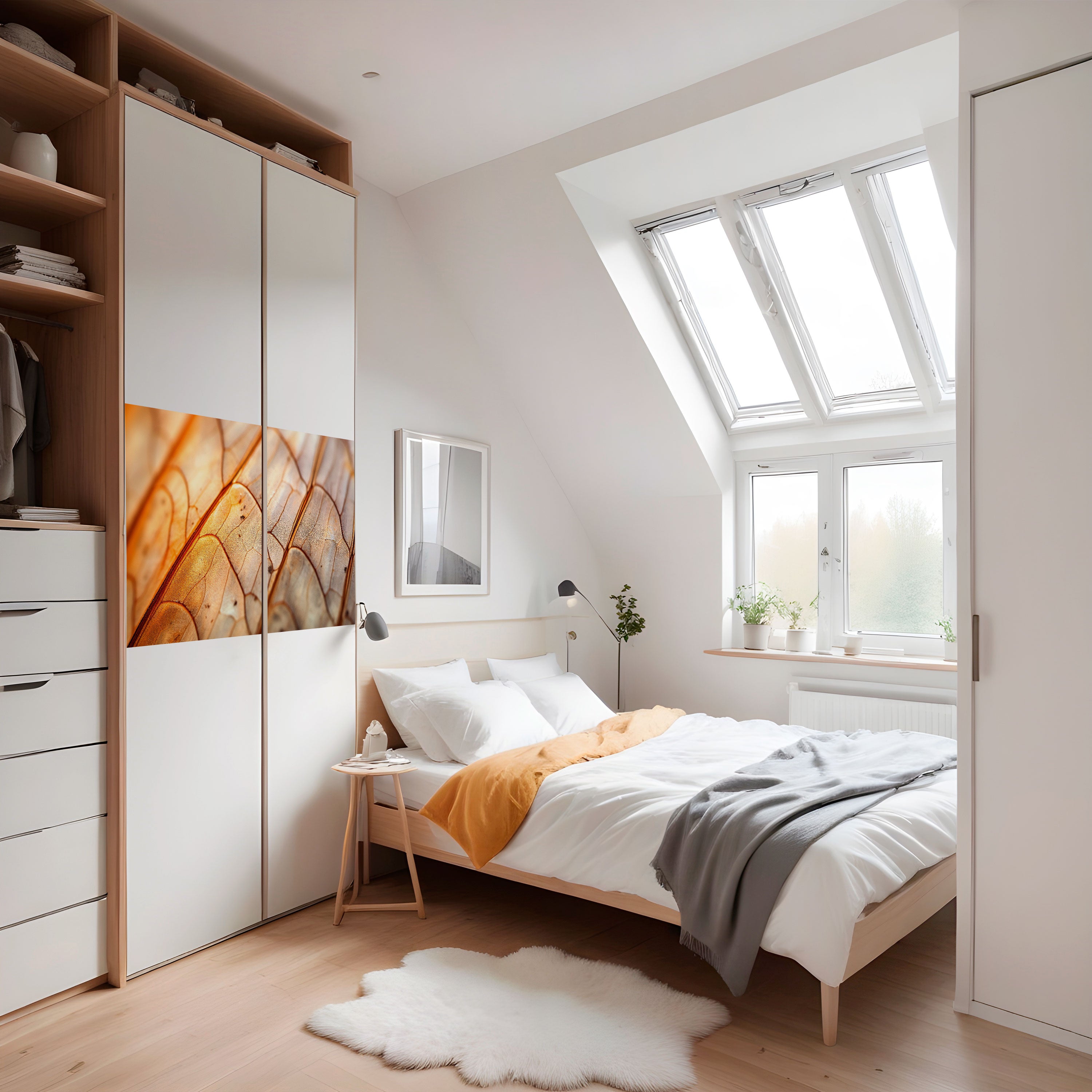 Póster horizontal autoadhesivo con vetas elegantes