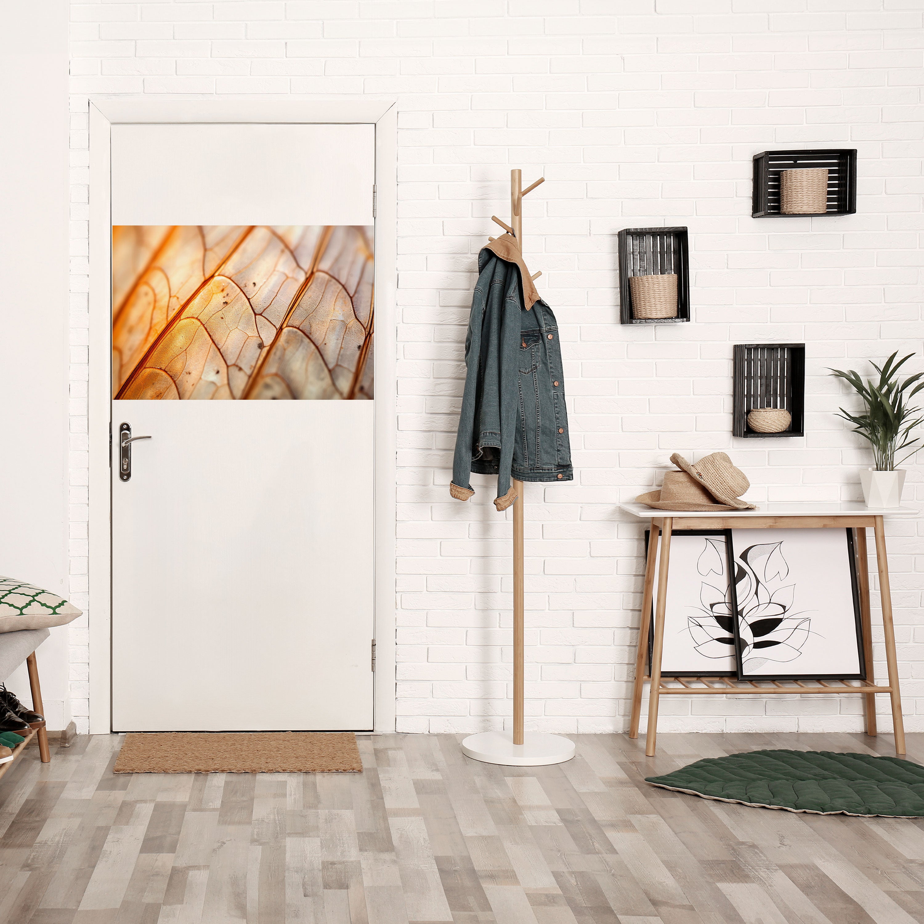 Póster horizontal autoadhesivo con vetas elegantes