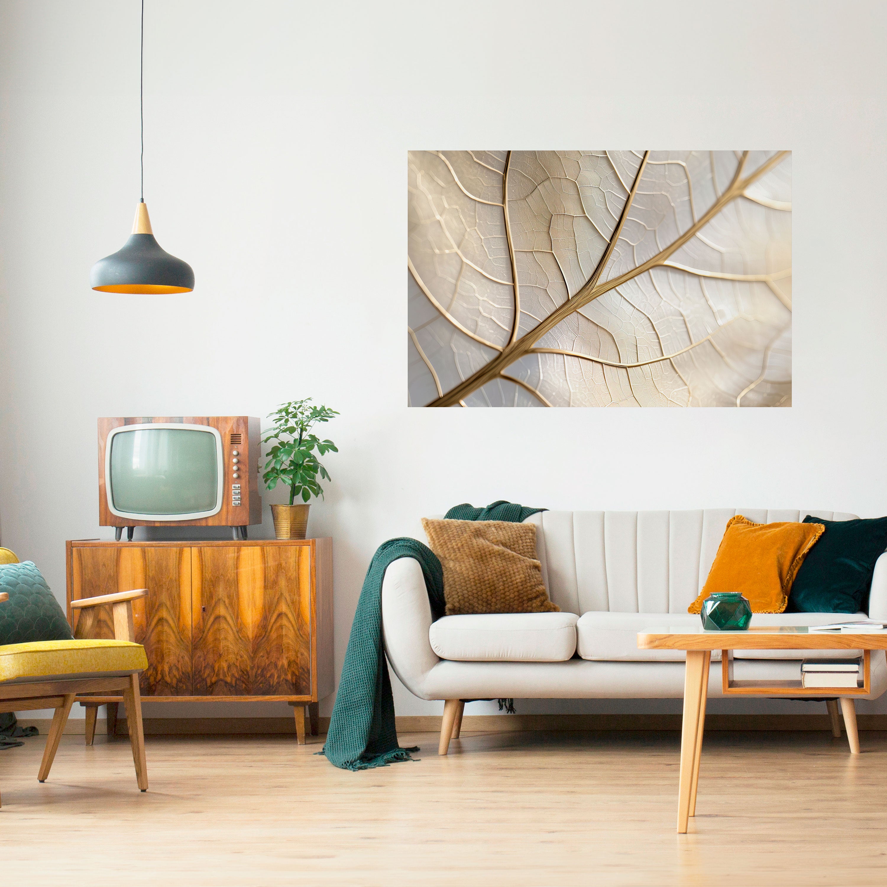 Póster horizontal autoadhesivo GOLDEN LEAF WHISPERS