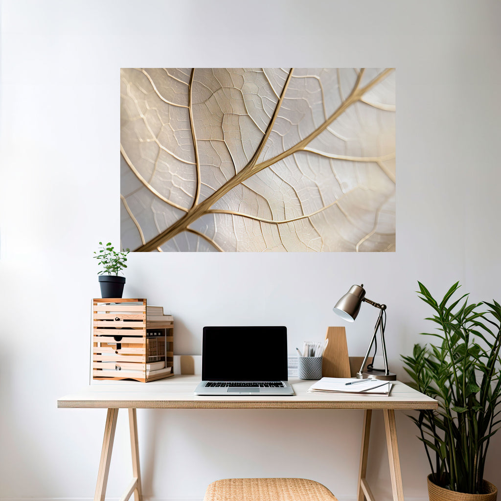 Póster horizontal autoadhesivo GOLDEN LEAF WHISPERS