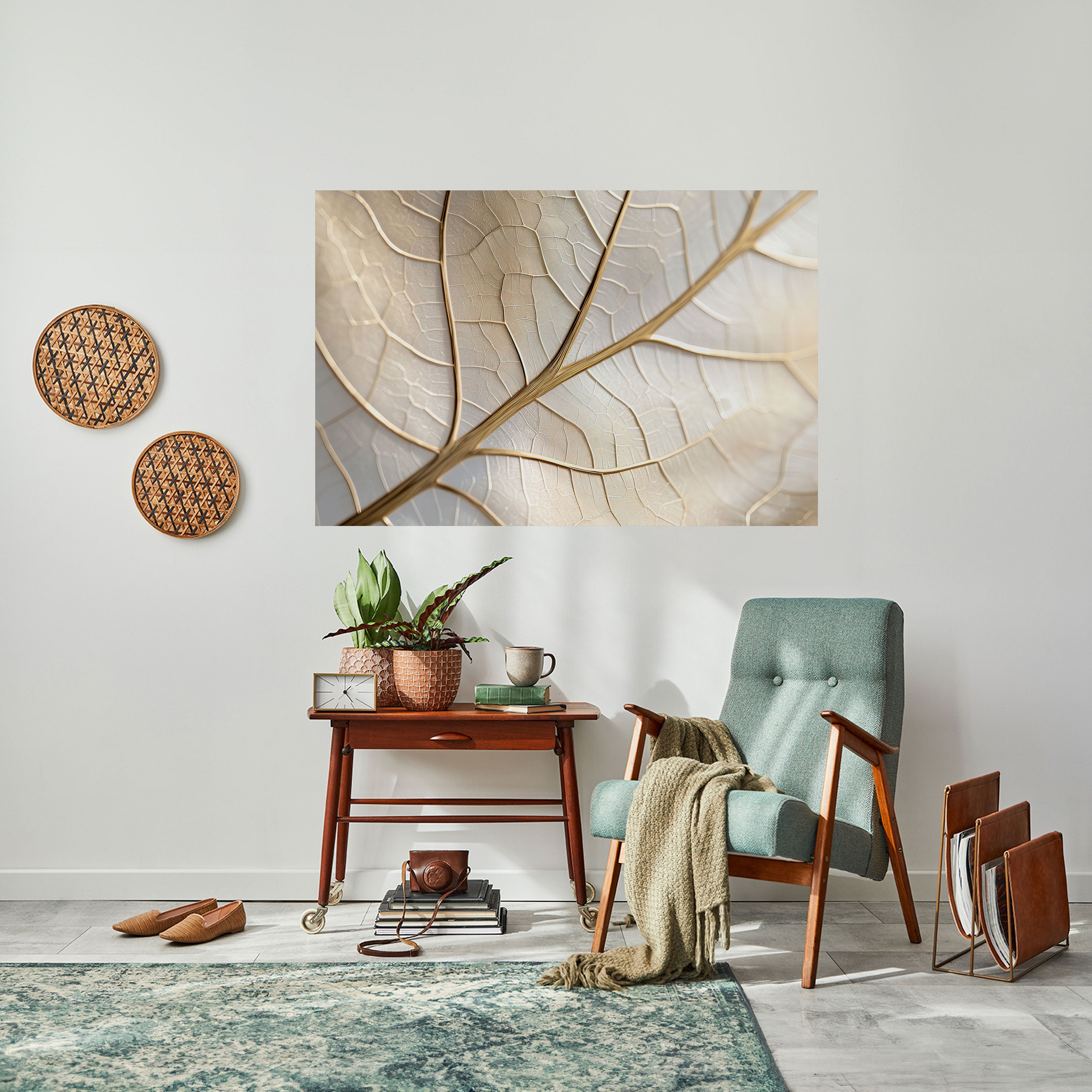 Póster horizontal autoadhesivo GOLDEN LEAF WHISPERS