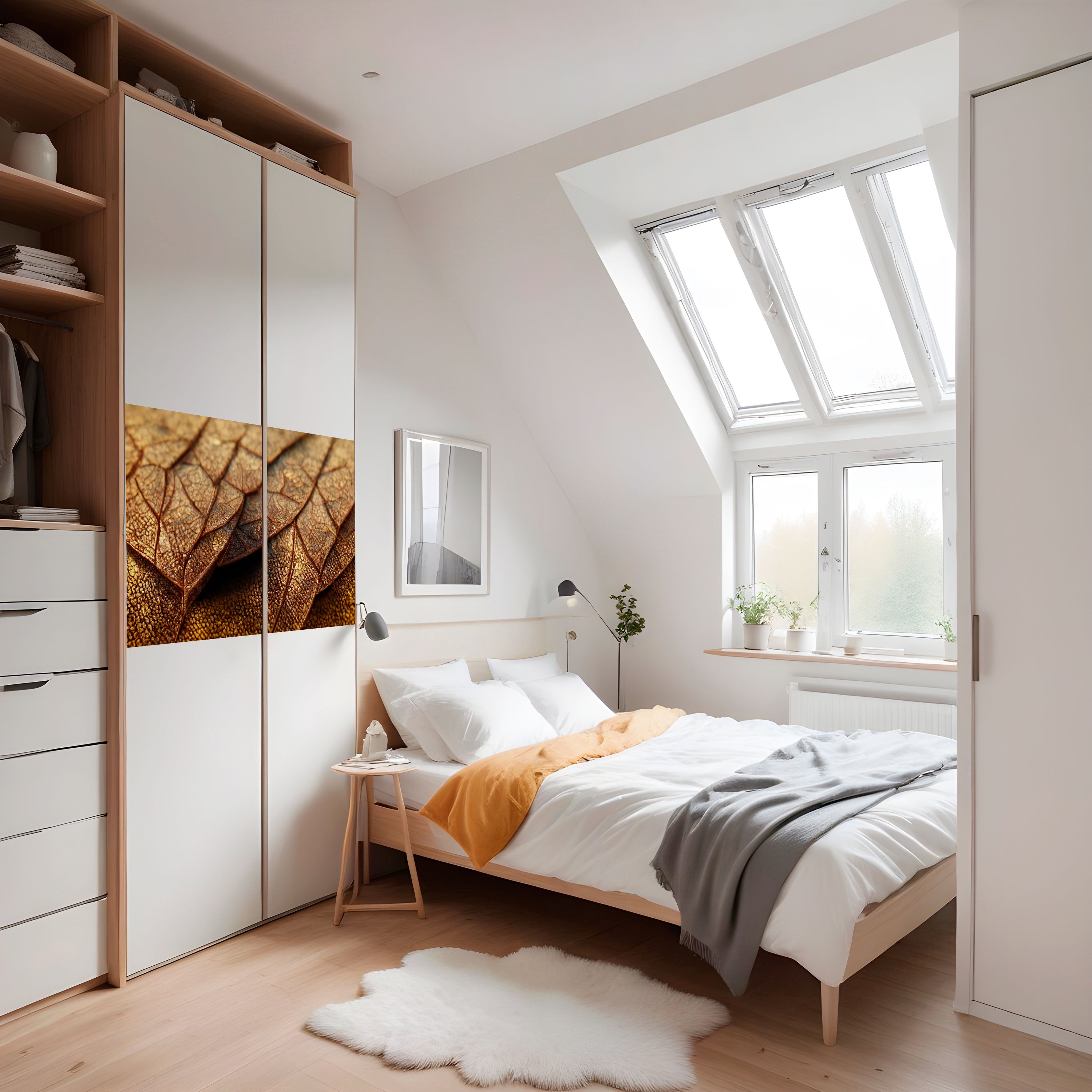 ESTUDIO DE TEXTURA RÚSTICA Póster horizontal autoadhesivo