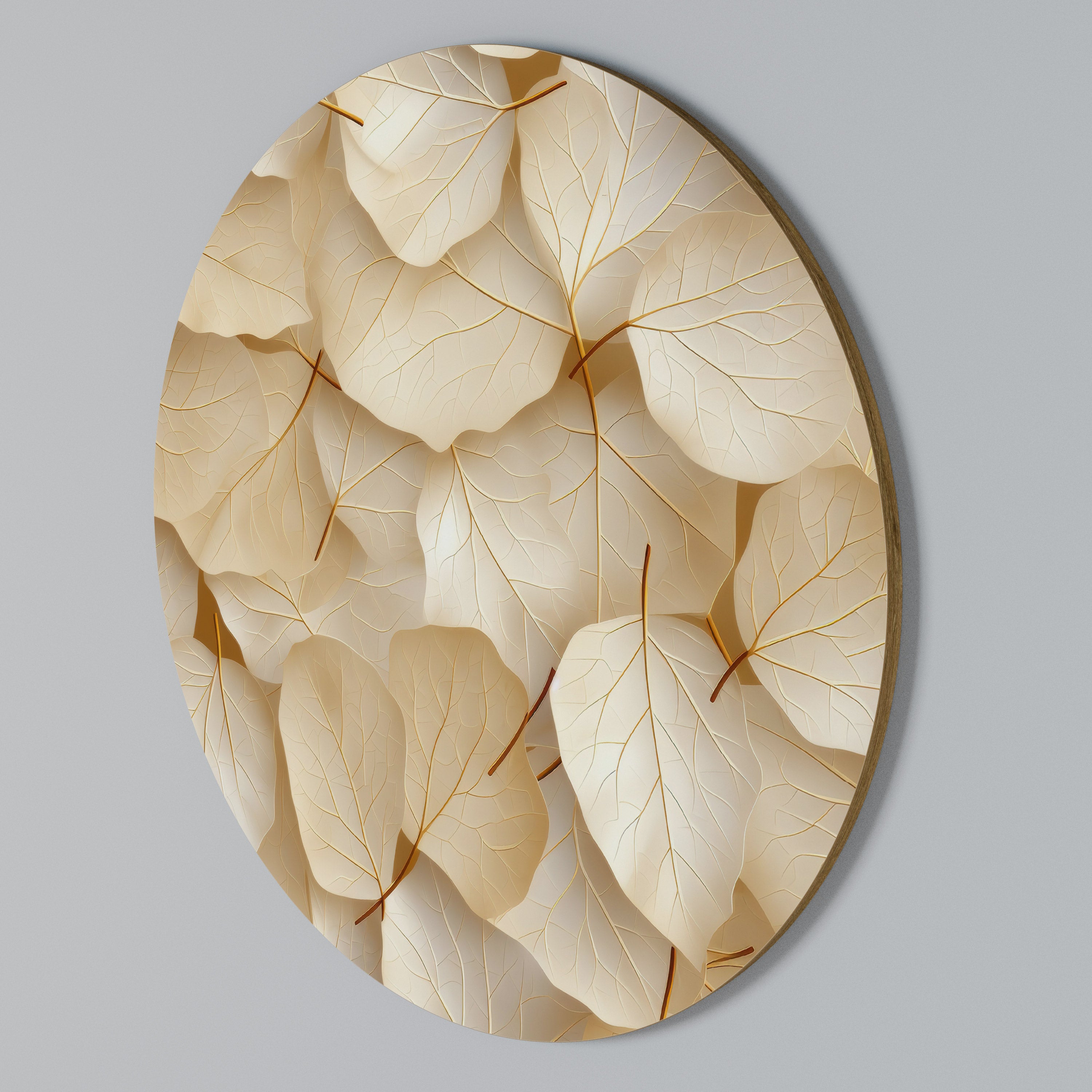 VELLUM LEAF SYMPHONY Arte de pared redondo