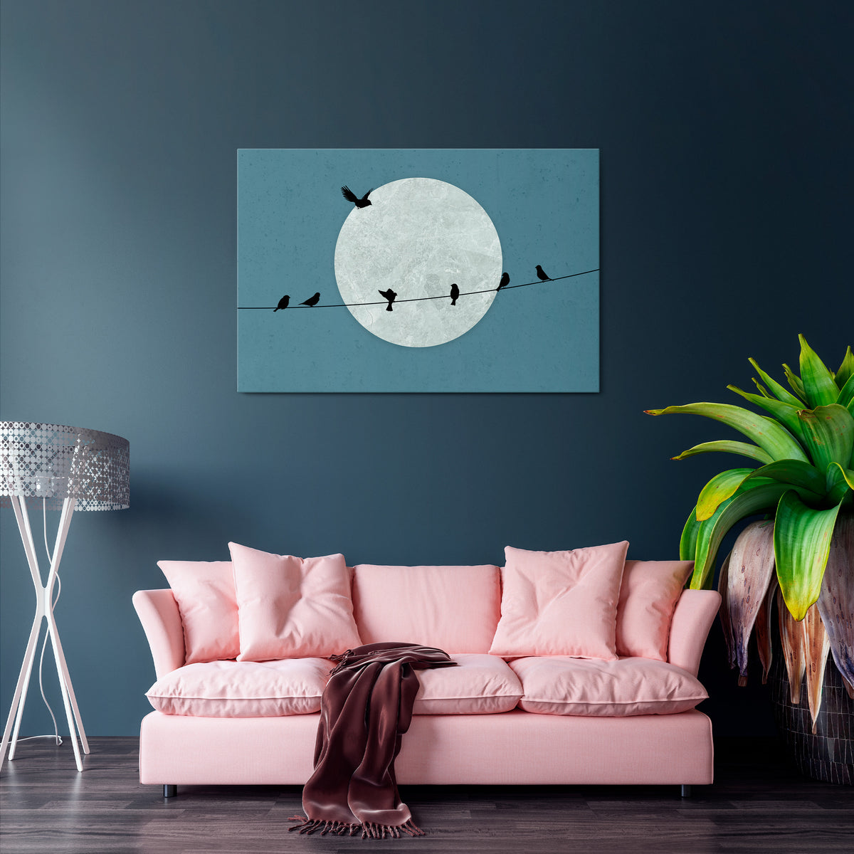 MOONLIT REST Cuadro en lienzo horizontal