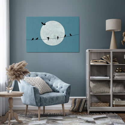 MOONLIT REST Cuadro en lienzo horizontal