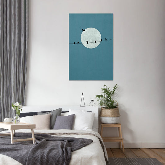 MOONLIT REST Vertical Canvas Print