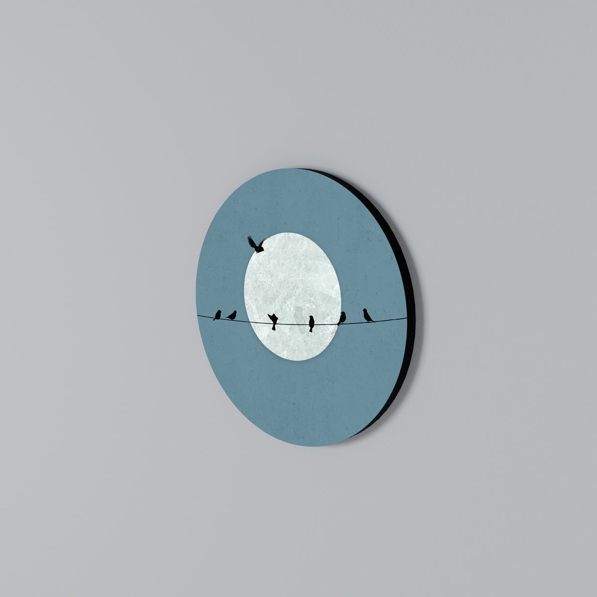 MOONLIT REST Arte de pared redondo