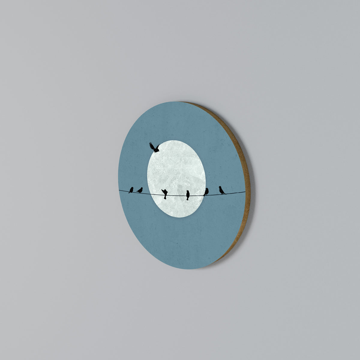 MOONLIT REST Arte de pared redondo