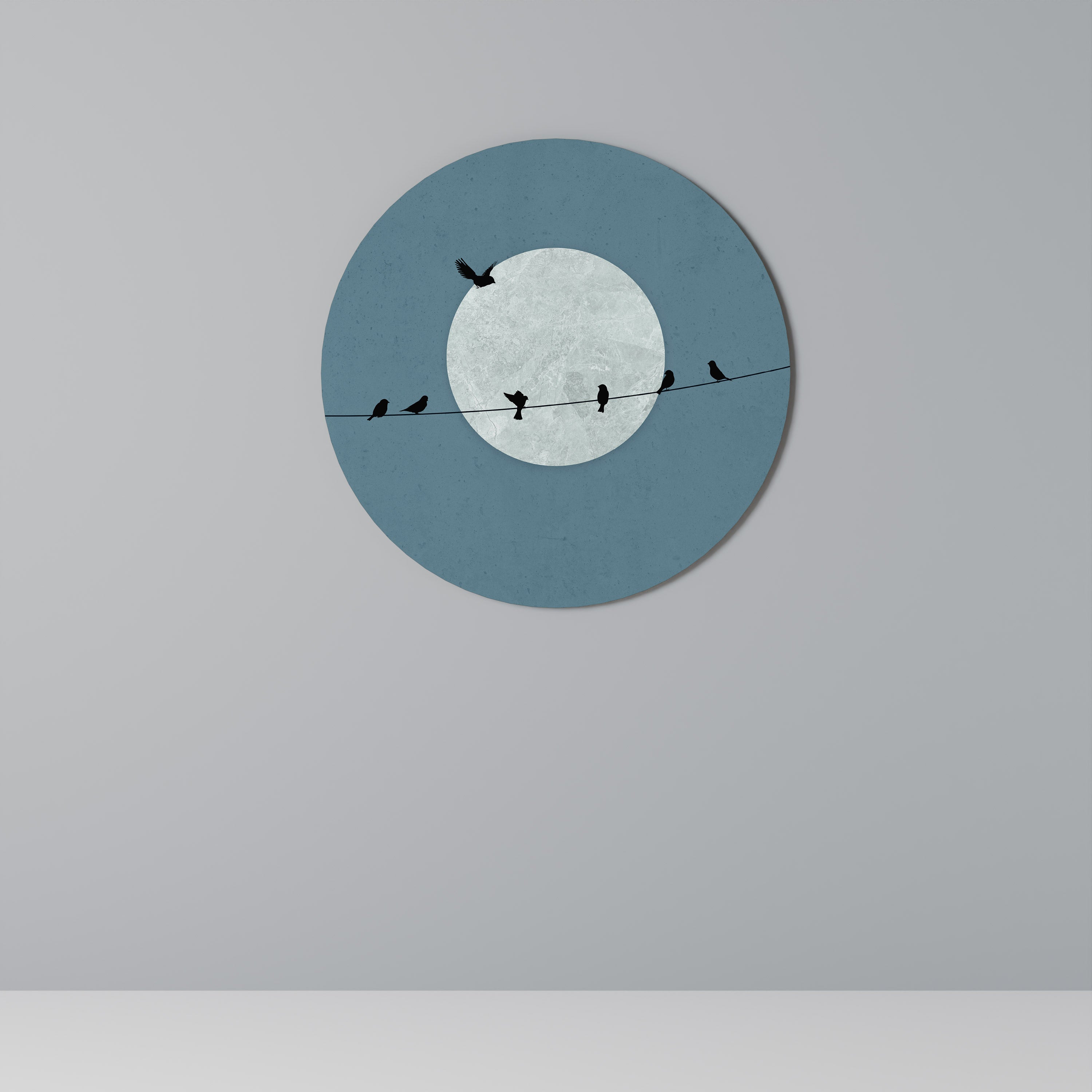 MOONLIT REST Round Wall Art