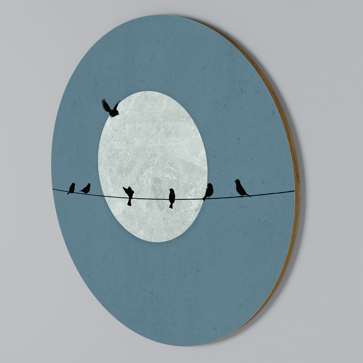 MOONLIT REST Arte de pared redondo