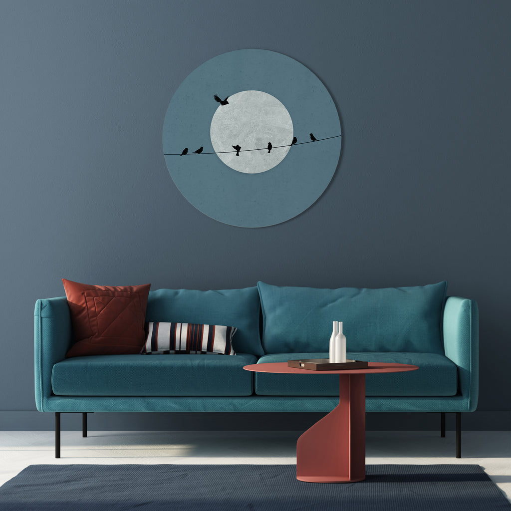 MOONLIT REST Round Wall Art