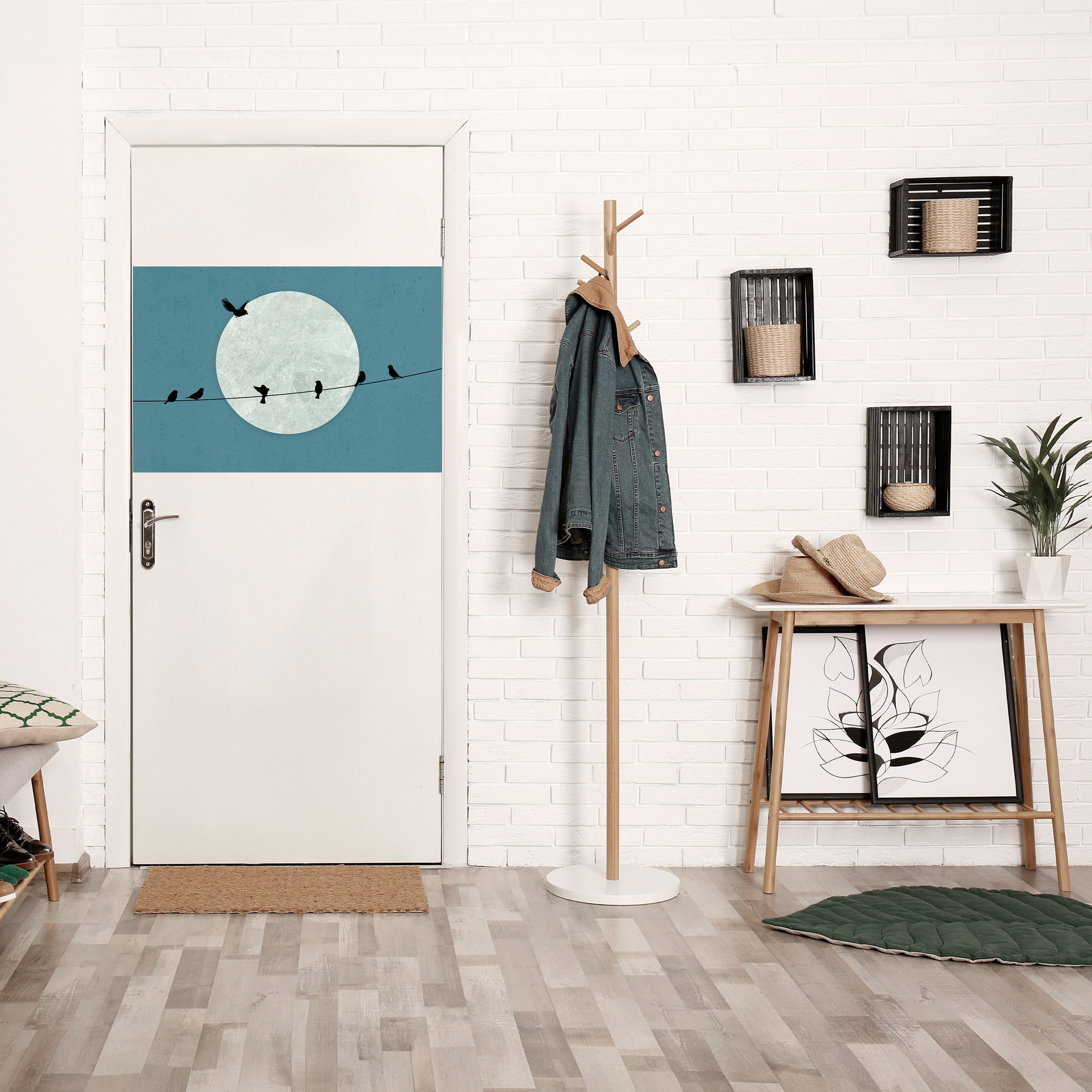 MOONLIT REST Póster horizontal autoadhesivo