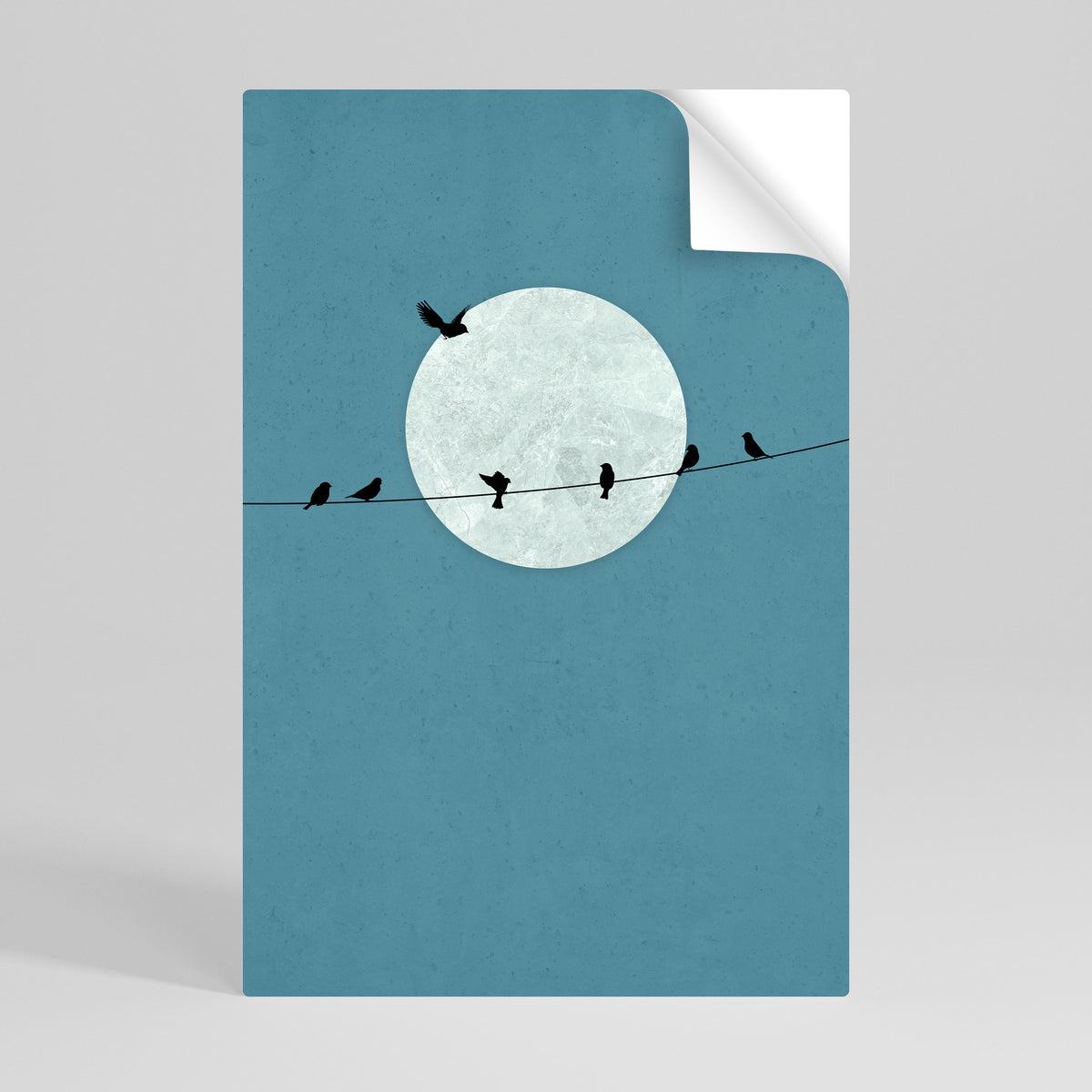 MOONLIT REST Póster adhesivo vertical