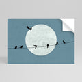 MOONLIT REST Peel and Stick Horizontal Poster
