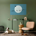 MOONLIT REST Peel and Stick Horizontal Poster