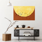 MOONLIT MIGRATION Peel and Stick Horizontal Poster