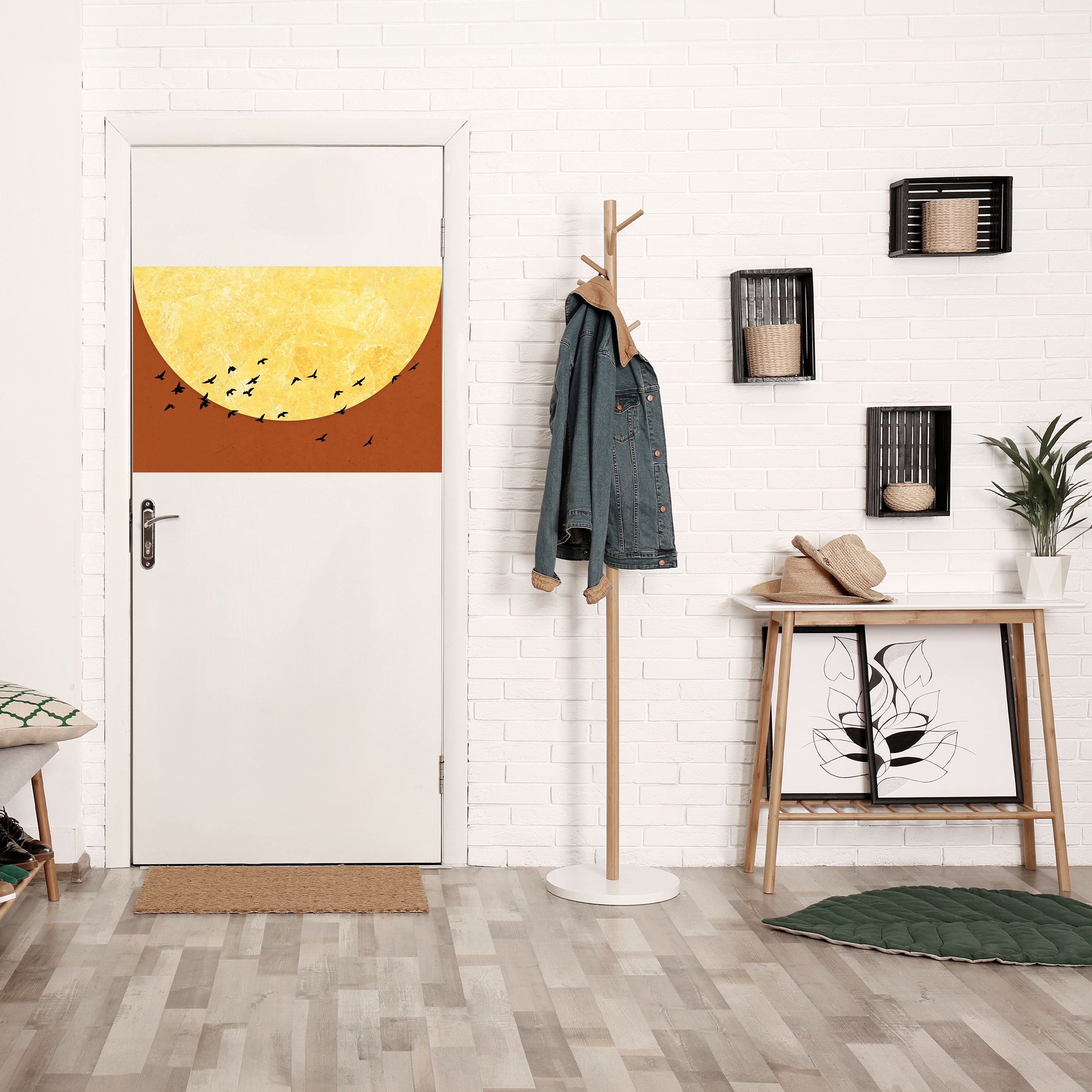 Póster horizontal autoadhesivo MIGRACIÓN A LA LUZ DE LA LUNA