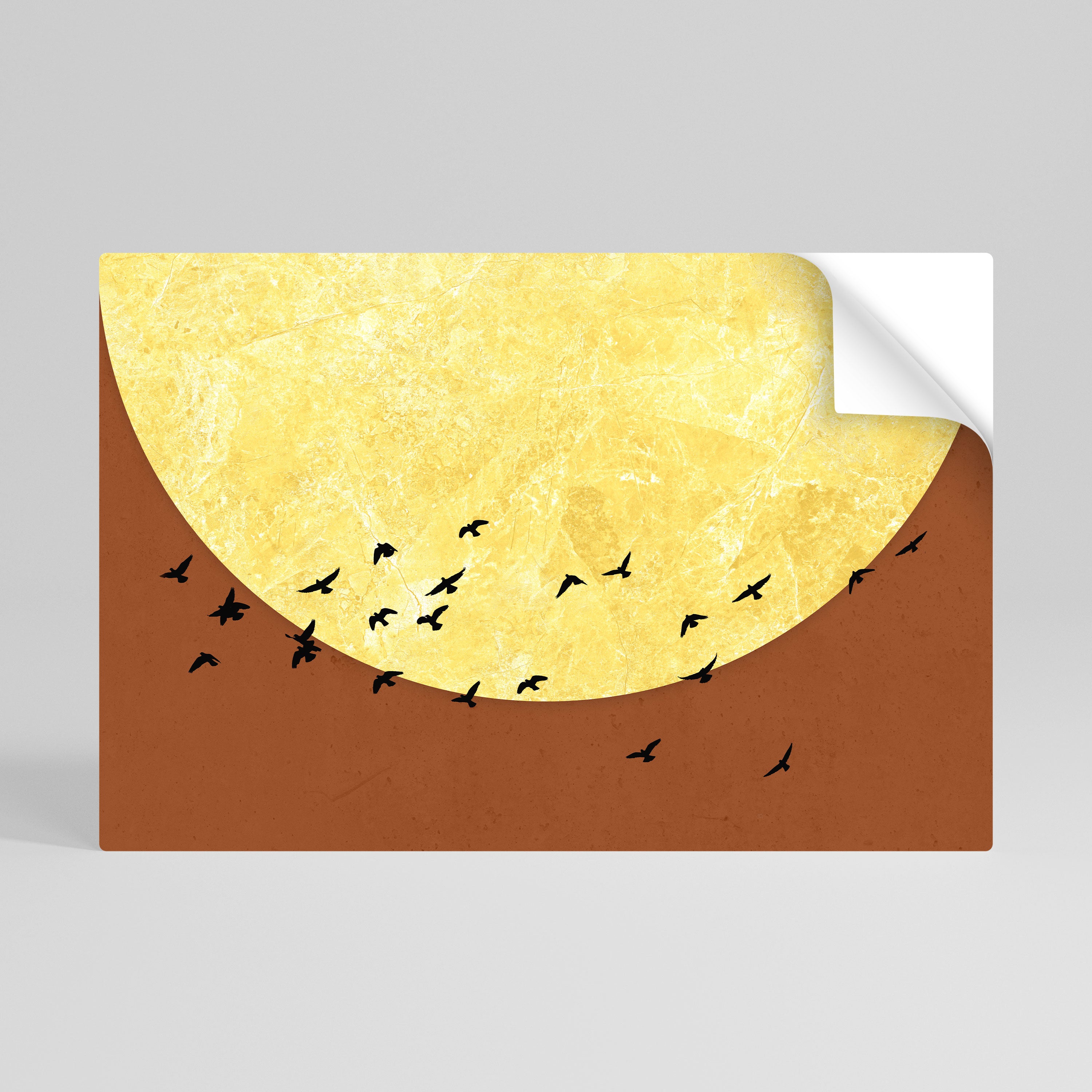 Póster horizontal autoadhesivo MIGRACIÓN A LA LUZ DE LA LUNA