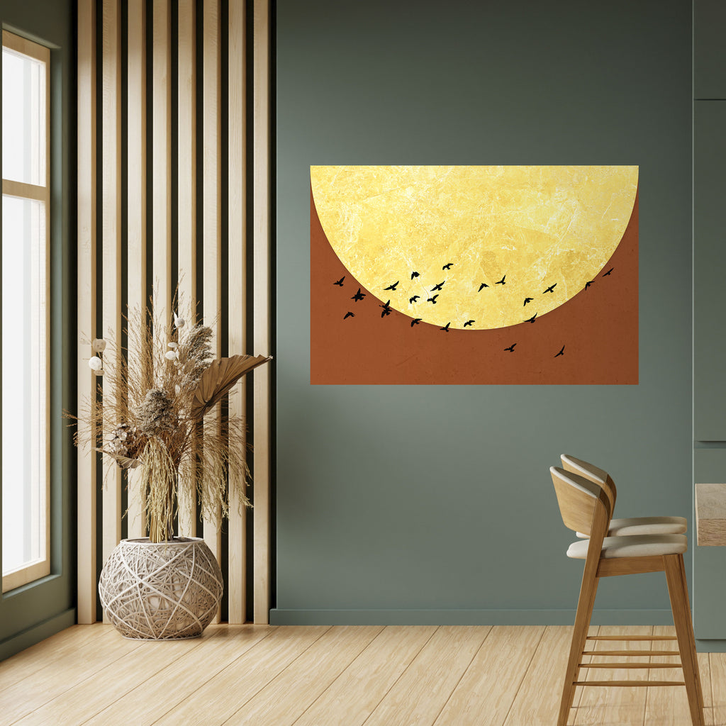 Póster horizontal autoadhesivo MIGRACIÓN A LA LUZ DE LA LUNA