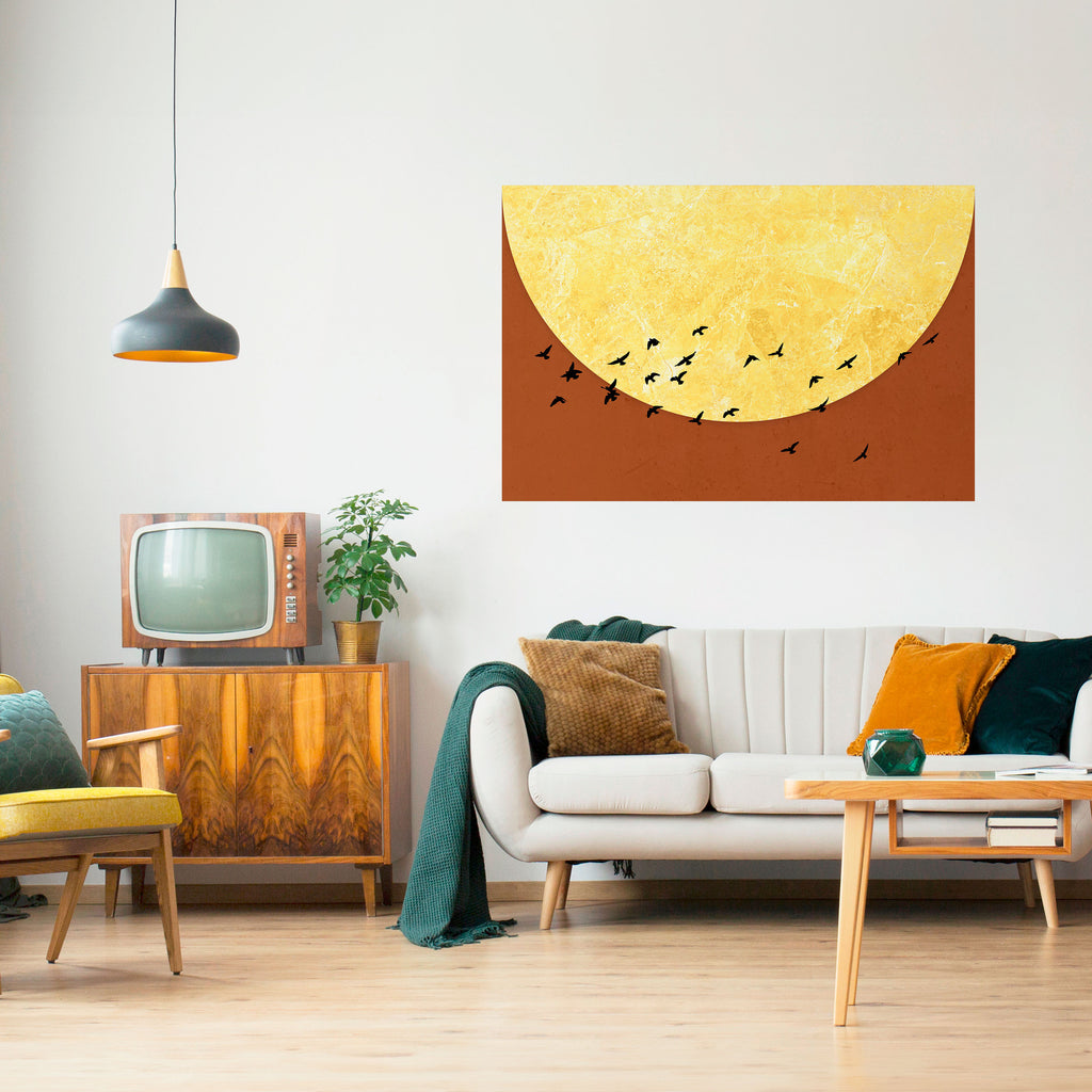 Póster horizontal autoadhesivo MIGRACIÓN A LA LUZ DE LA LUNA