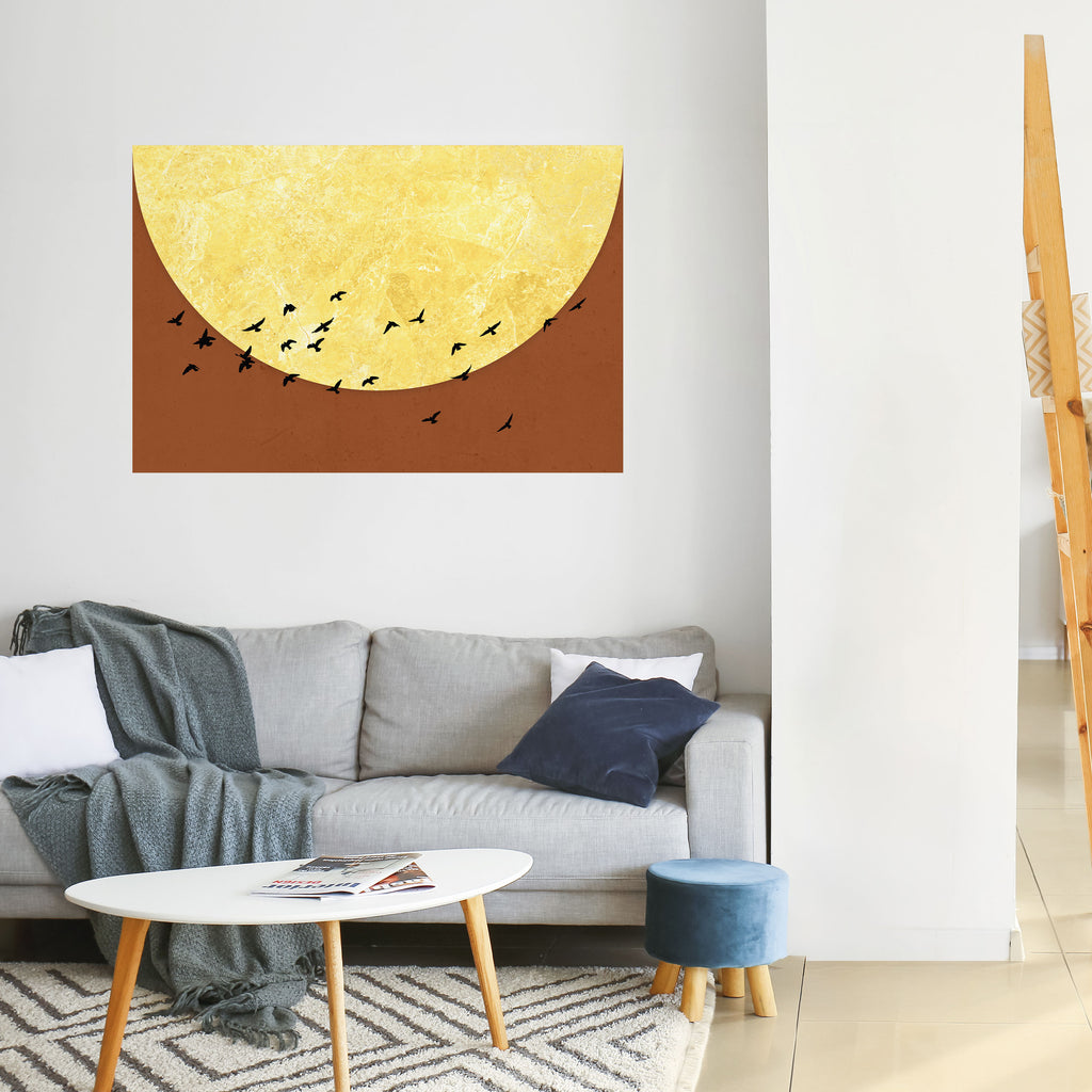 Póster horizontal autoadhesivo MIGRACIÓN A LA LUZ DE LA LUNA