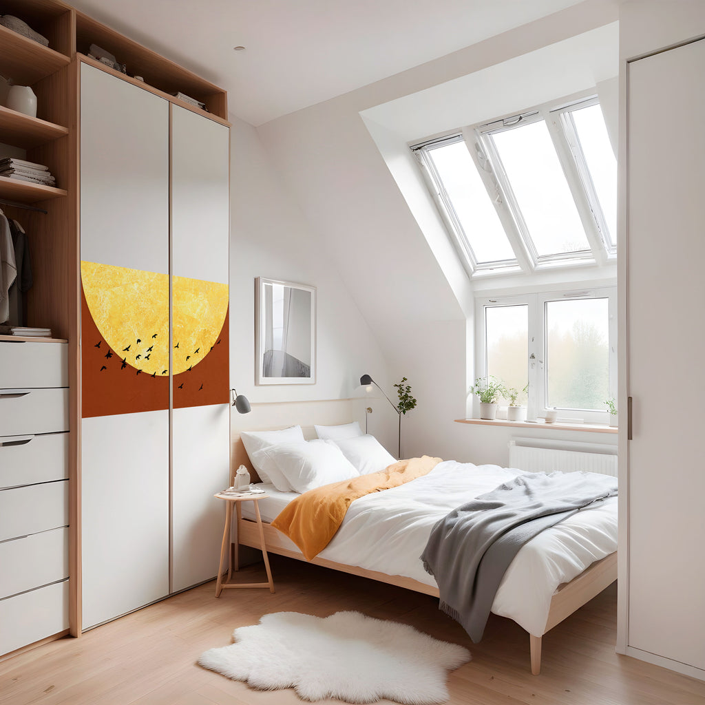 Póster horizontal autoadhesivo MIGRACIÓN A LA LUZ DE LA LUNA