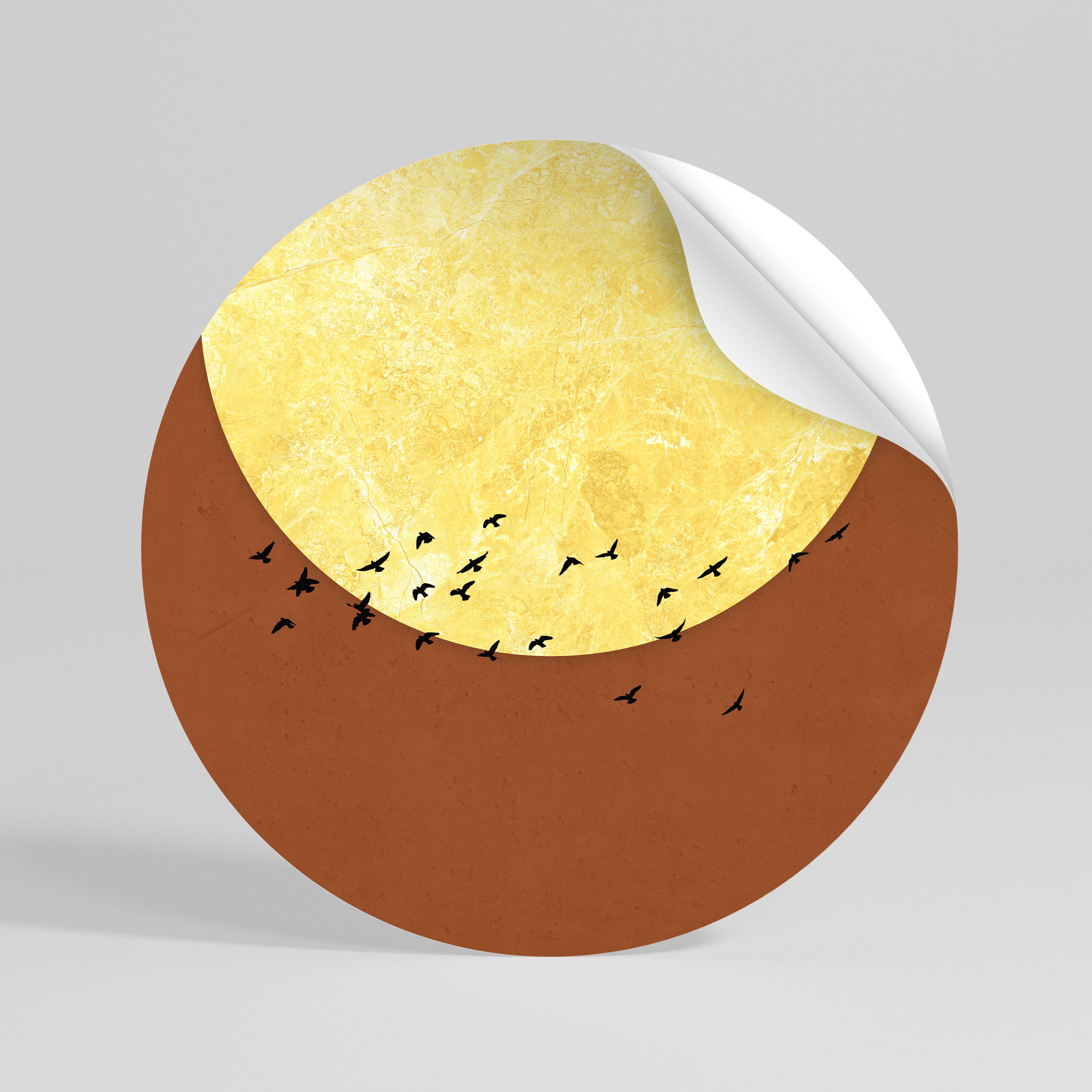 MOONLIT MIGRATION Vinilo adhesivo redondo