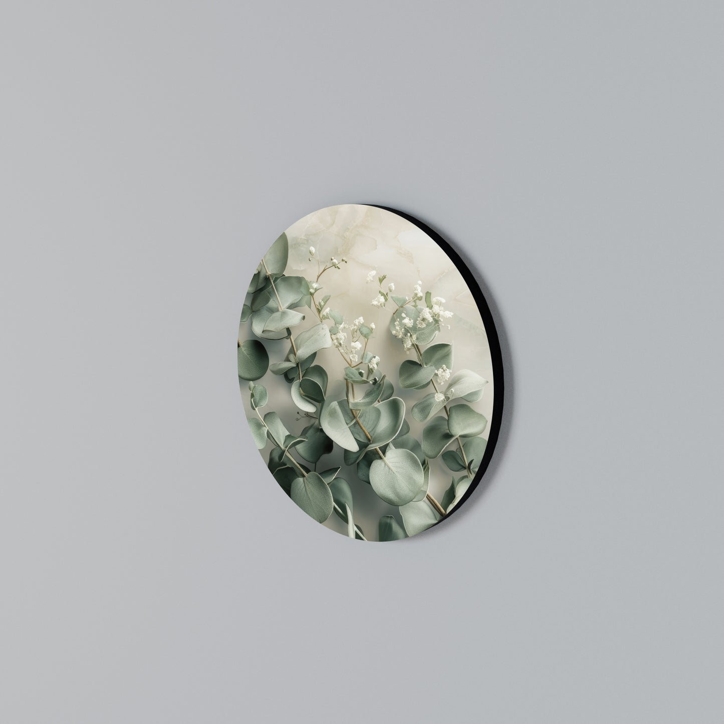 ELEGANT LEAF BALLET Arte de pared redondo