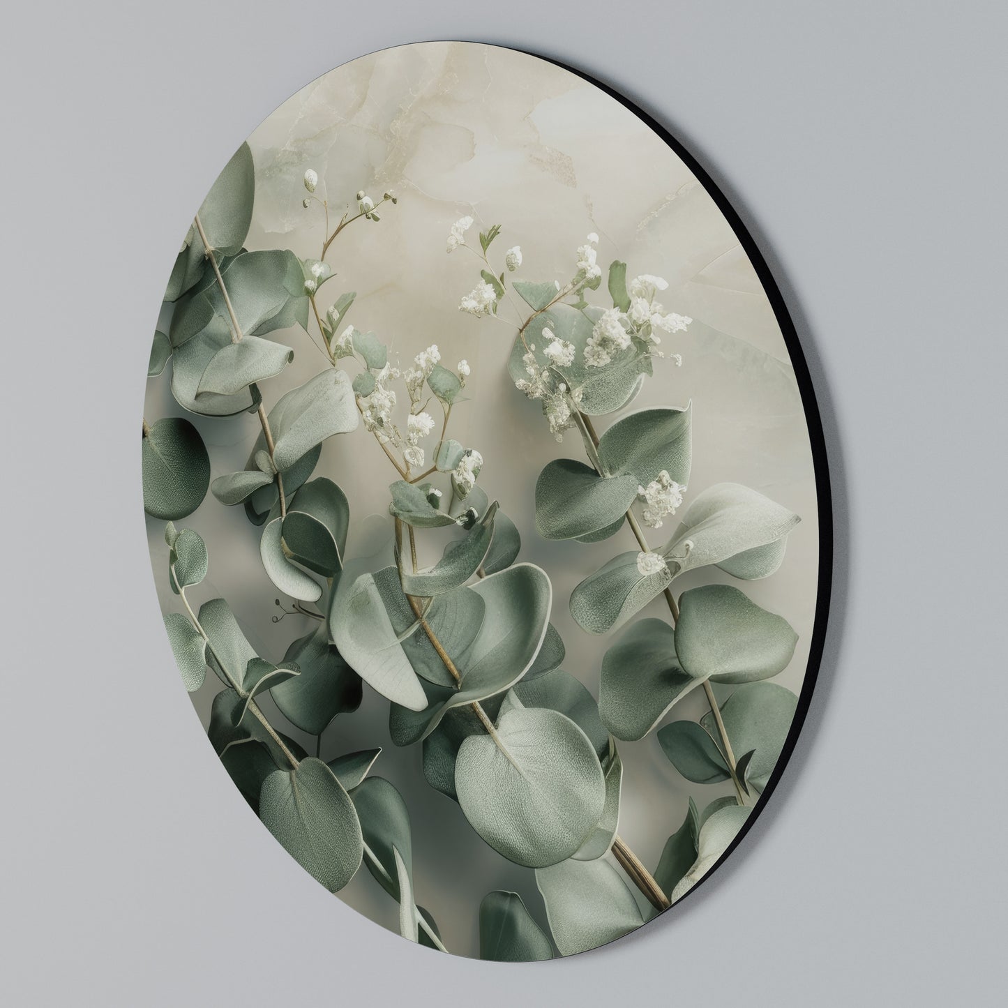 ELEGANT LEAF BALLET Arte de pared redondo