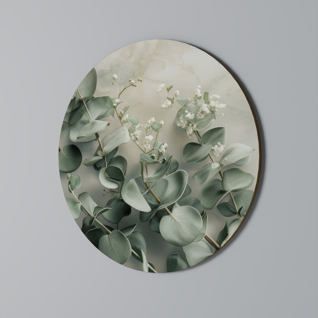 ELEGANT LEAF BALLET Round Wall Art