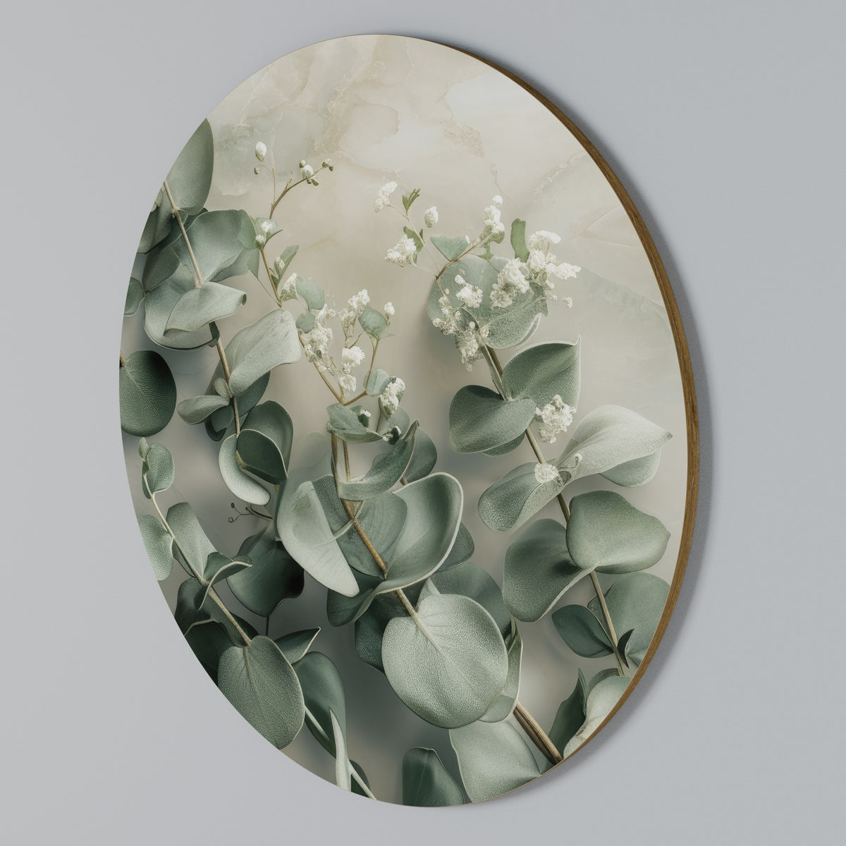 ELEGANT LEAF BALLET Arte de pared redondo
