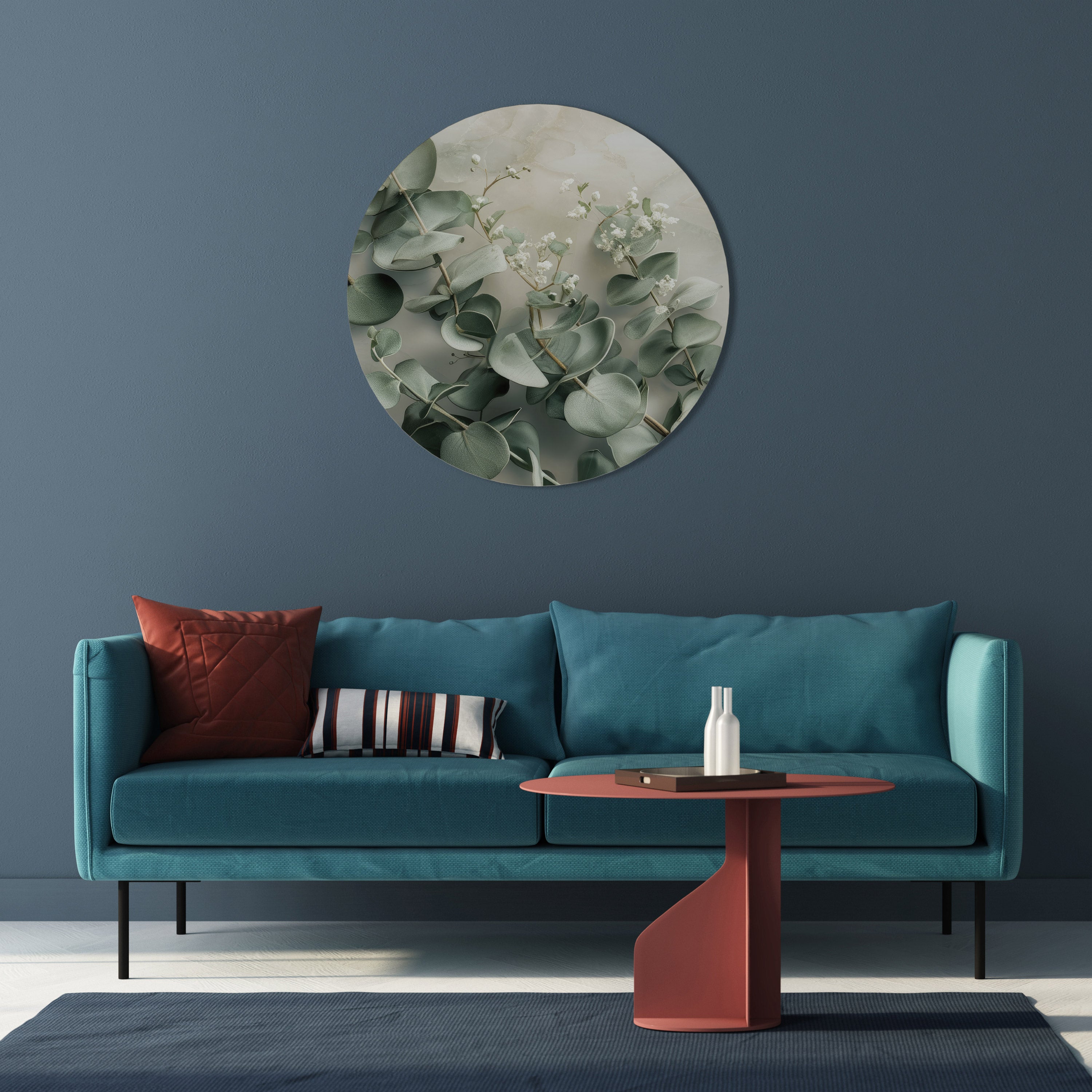 ELEGANT LEAF BALLET Round Wall Art