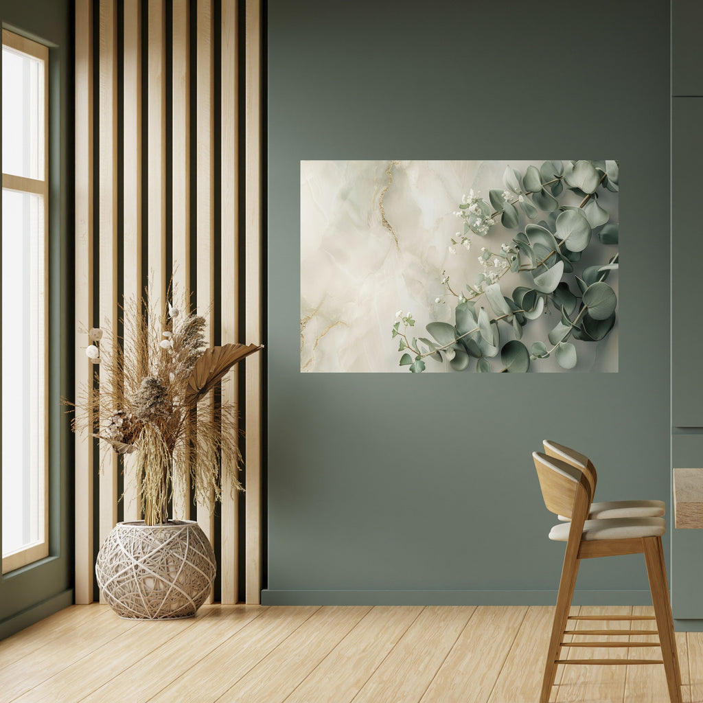 Póster horizontal autoadhesivo "ELEGANT LEAF BALLET"