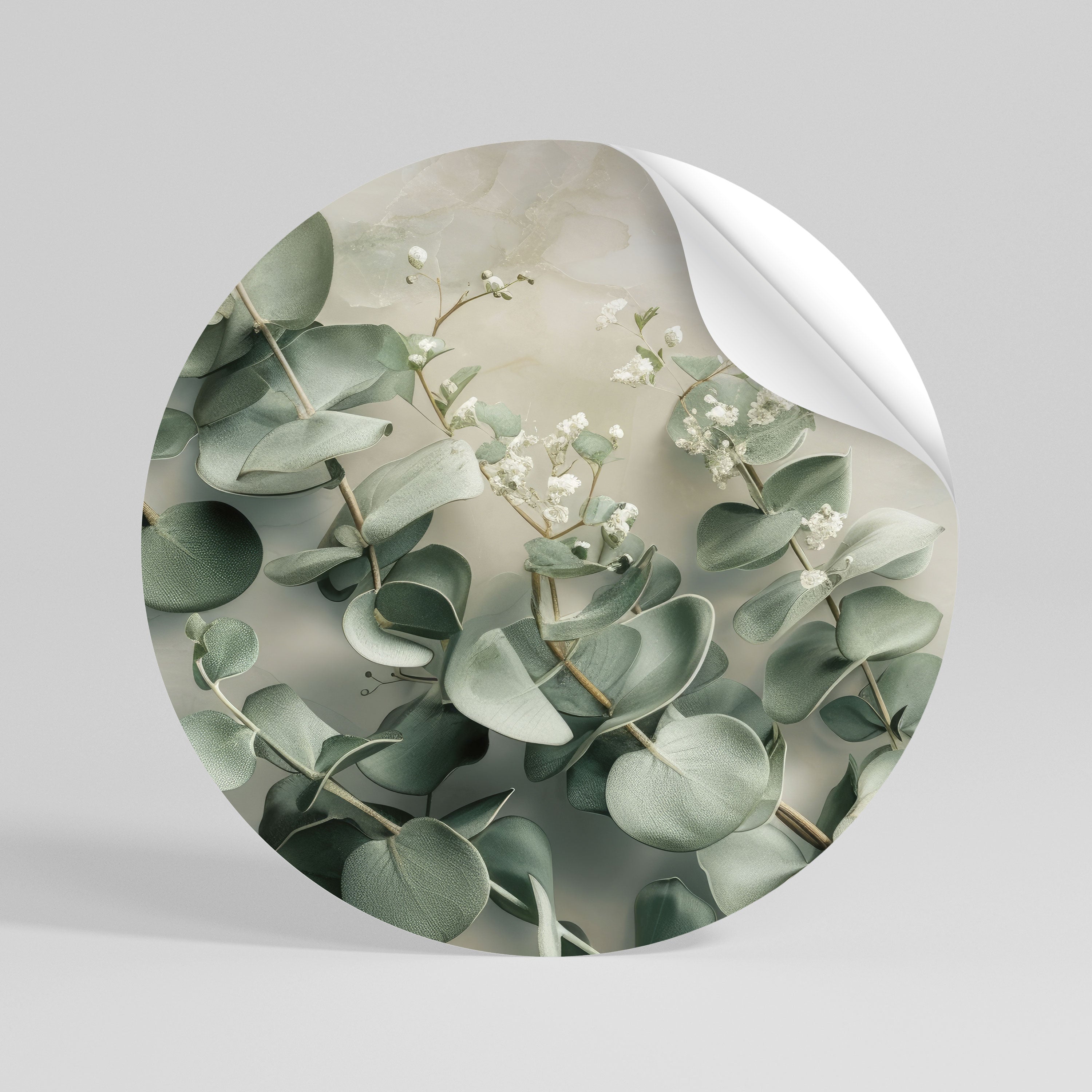 ELEGANT LEAF BALLET Vinilo adhesivo redondo