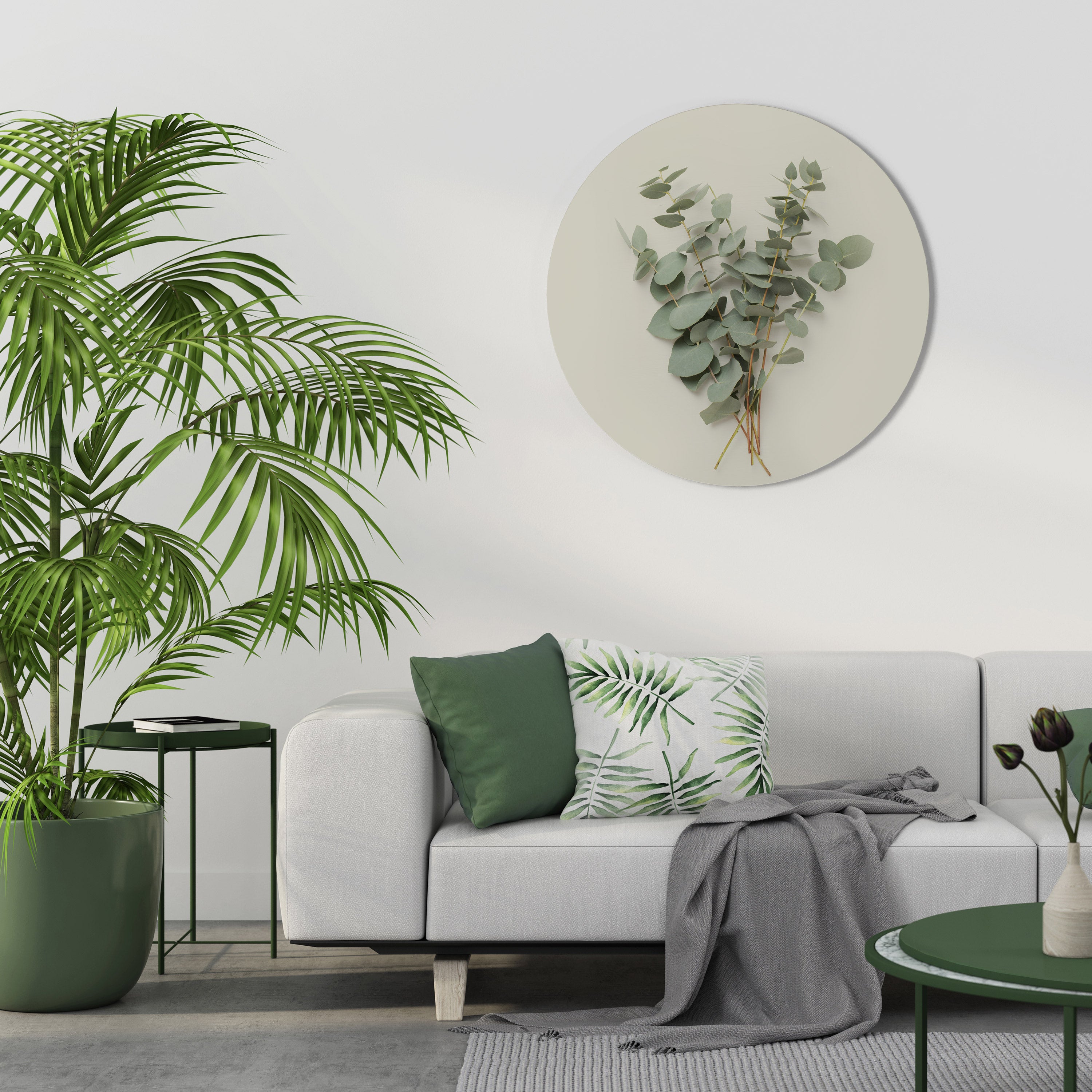 FOLIAGE FANTASIES Round Wall Art