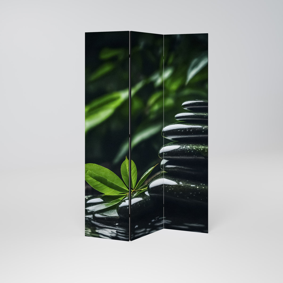 HARMONY STONES Biombo de 3 paneles