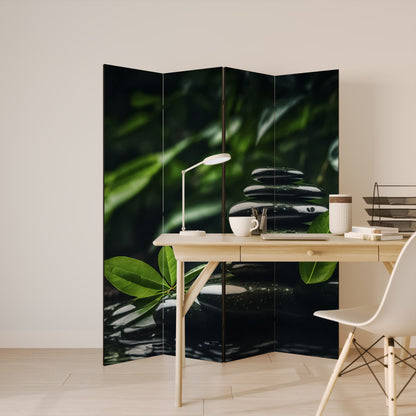 HARMONY STONES Biombo de 4 paneles
