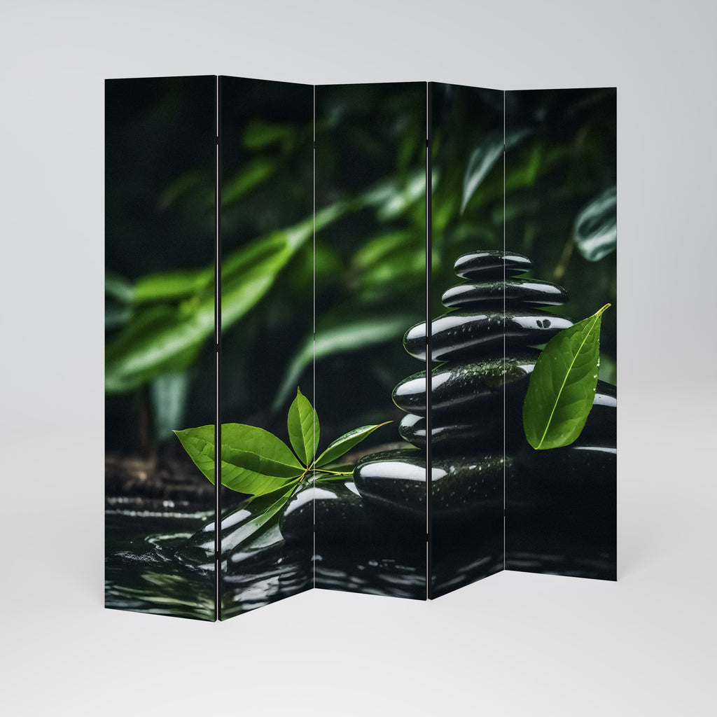 HARMONY STONES Biombo de 5 paneles