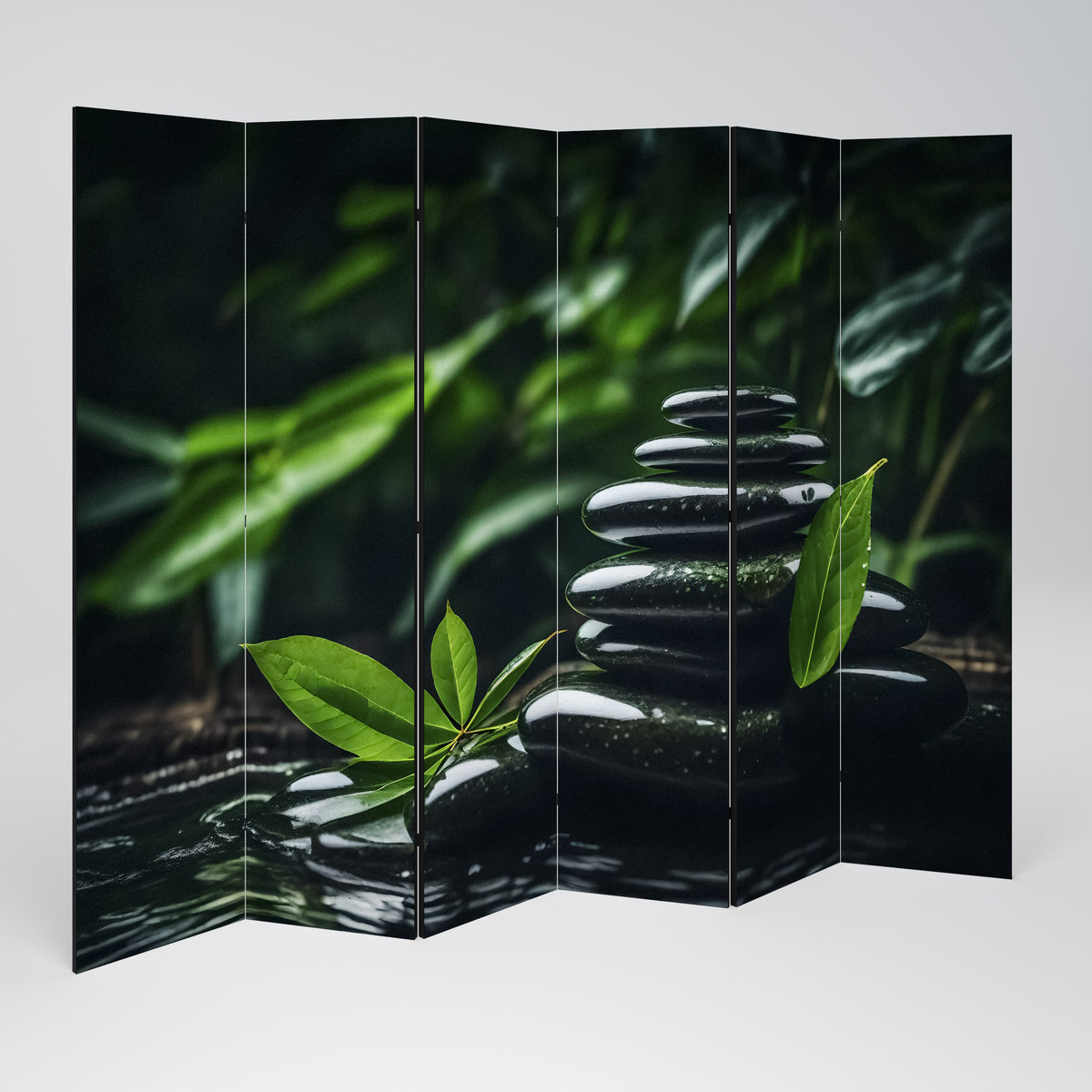 HARMONY STONES Biombo de 6 paneles
