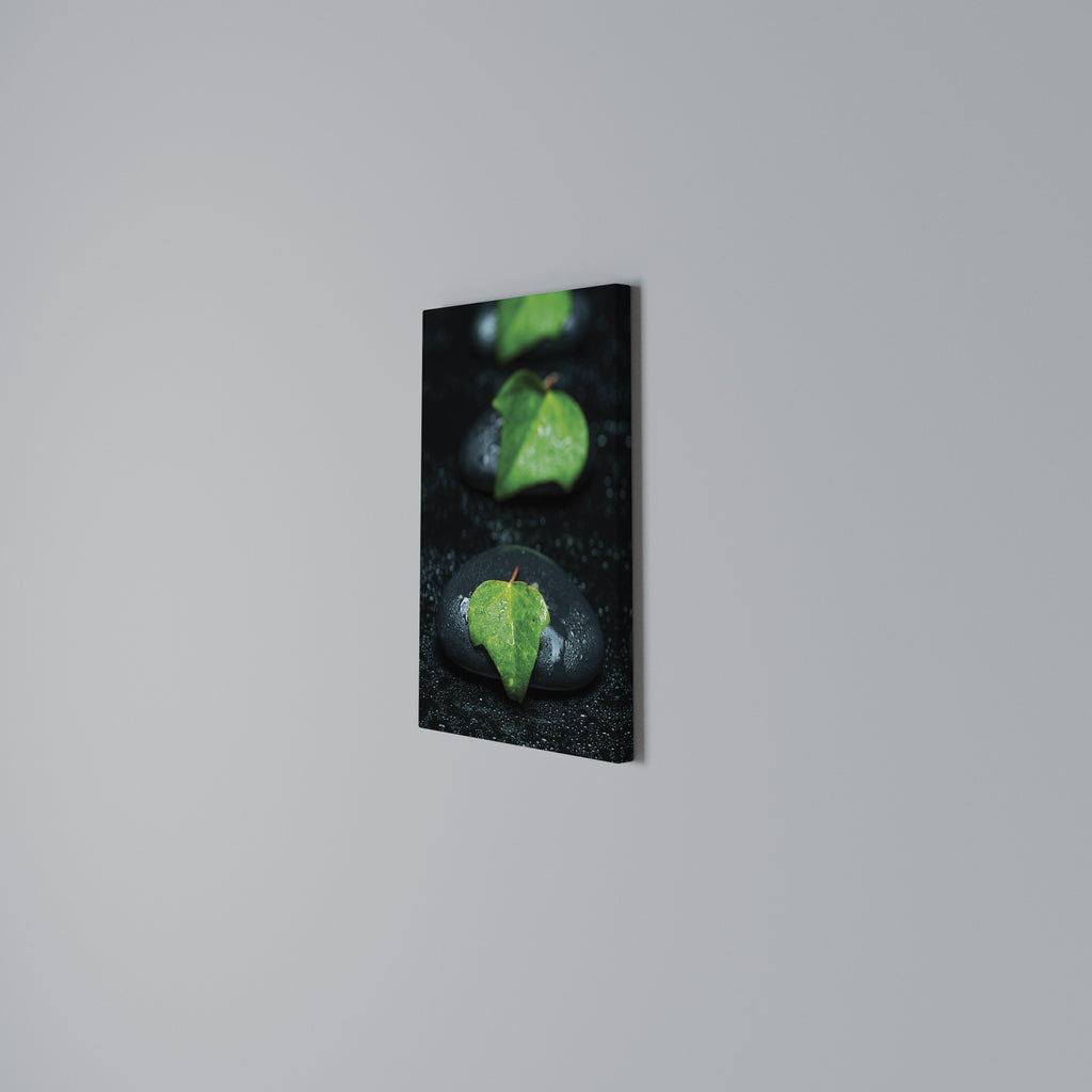 RAINDROPS ON STONE Vertical Canvas Print