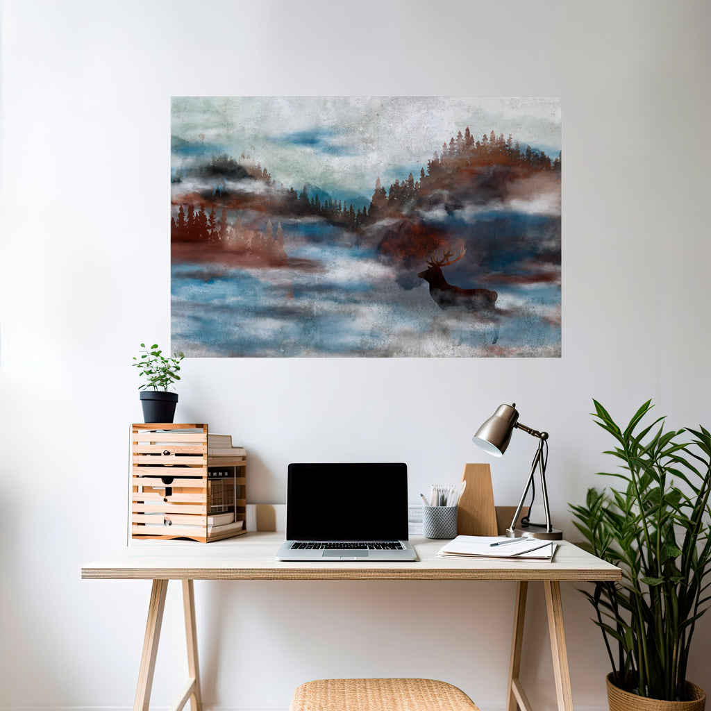 Póster horizontal autoadhesivo "ARMONÍA EN LA BRUMA"