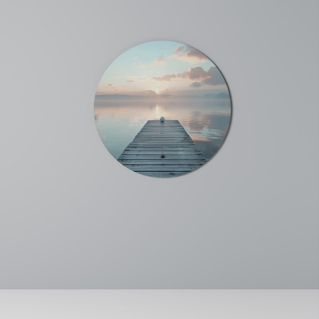 GENTLE MORNING MYSTIQUE Round Wall Art