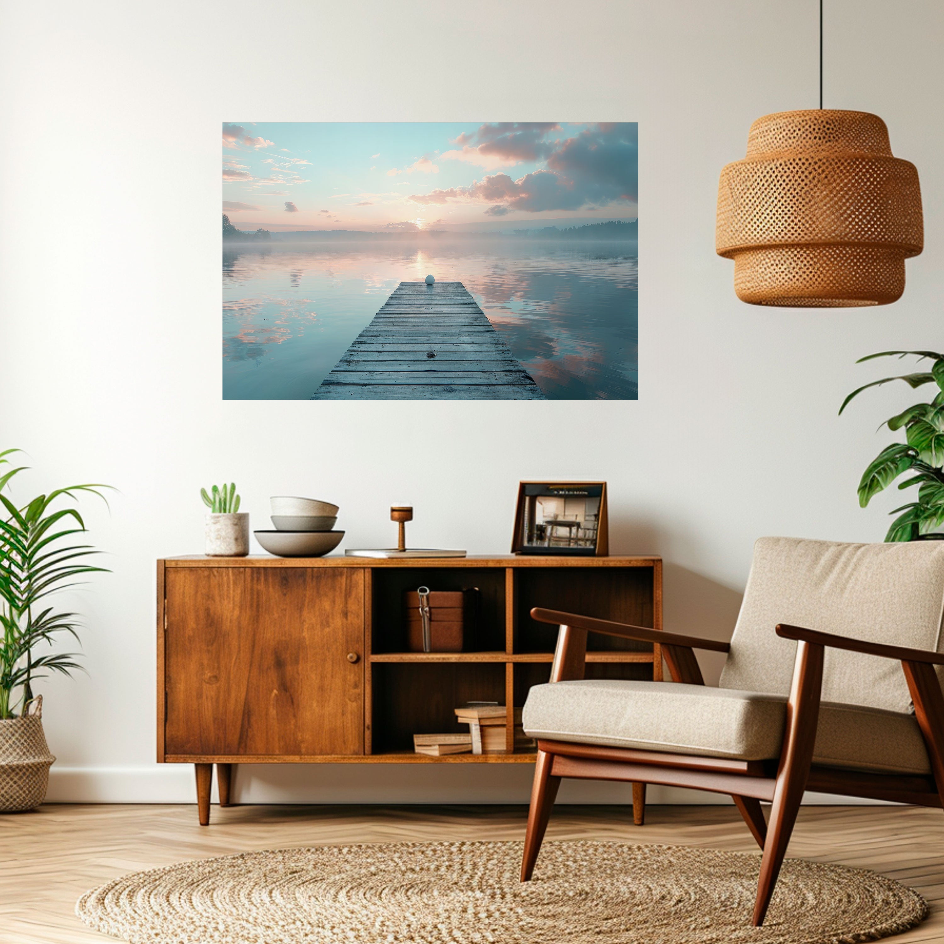 GENTLE MORNING MYSTIQUE Peel and Stick Horizontal Poster