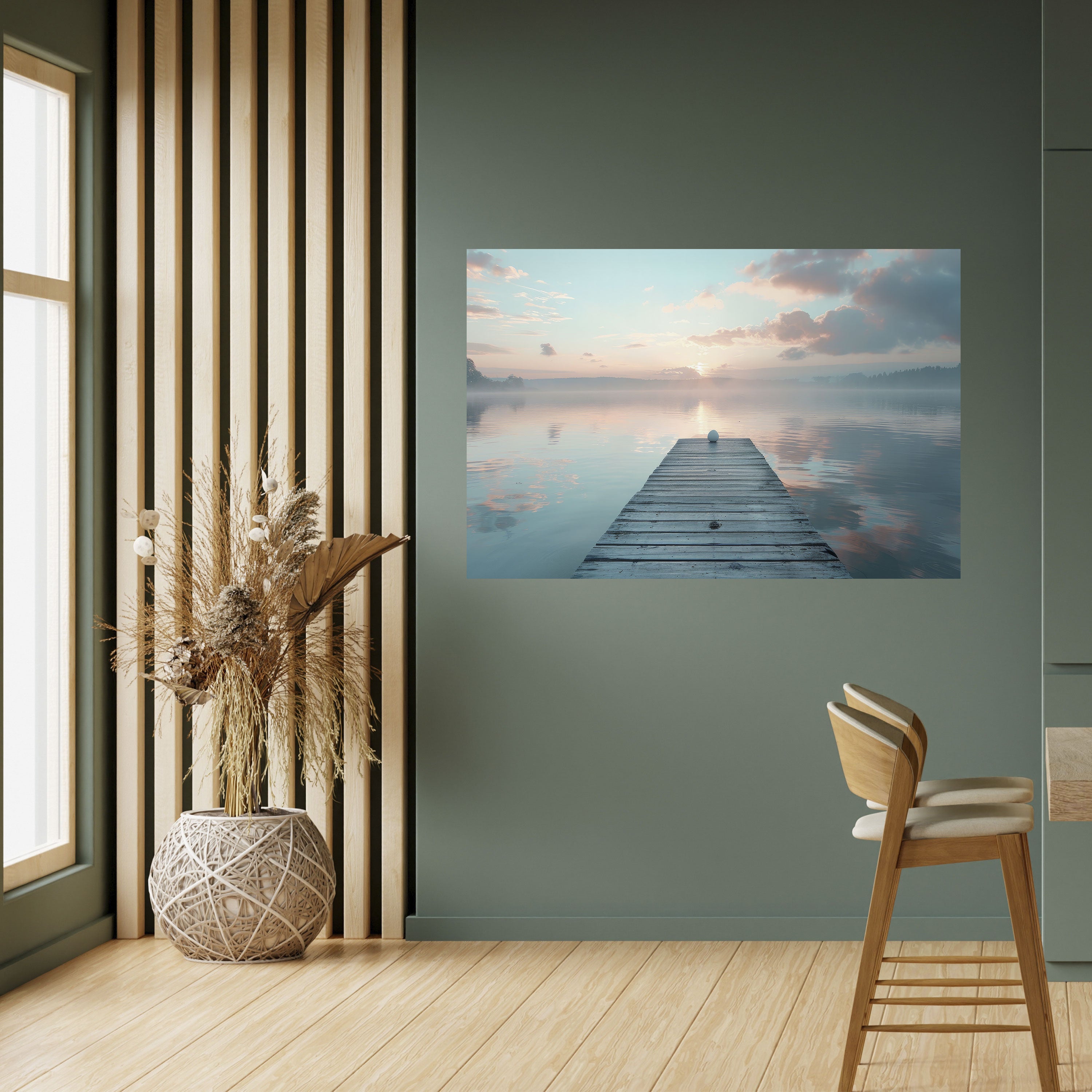 GENTLE MORNING MYSTIQUE Peel and Stick Horizontal Poster