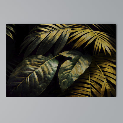 ENIGMATIC FOLIAGE TWILIGHT Cuadro en lienzo horizontal