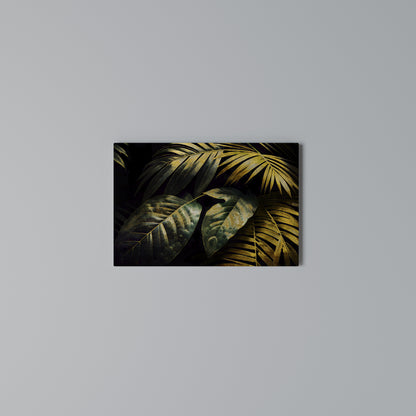 ENIGMATIC FOLIAGE TWILIGHT Cuadro en lienzo horizontal