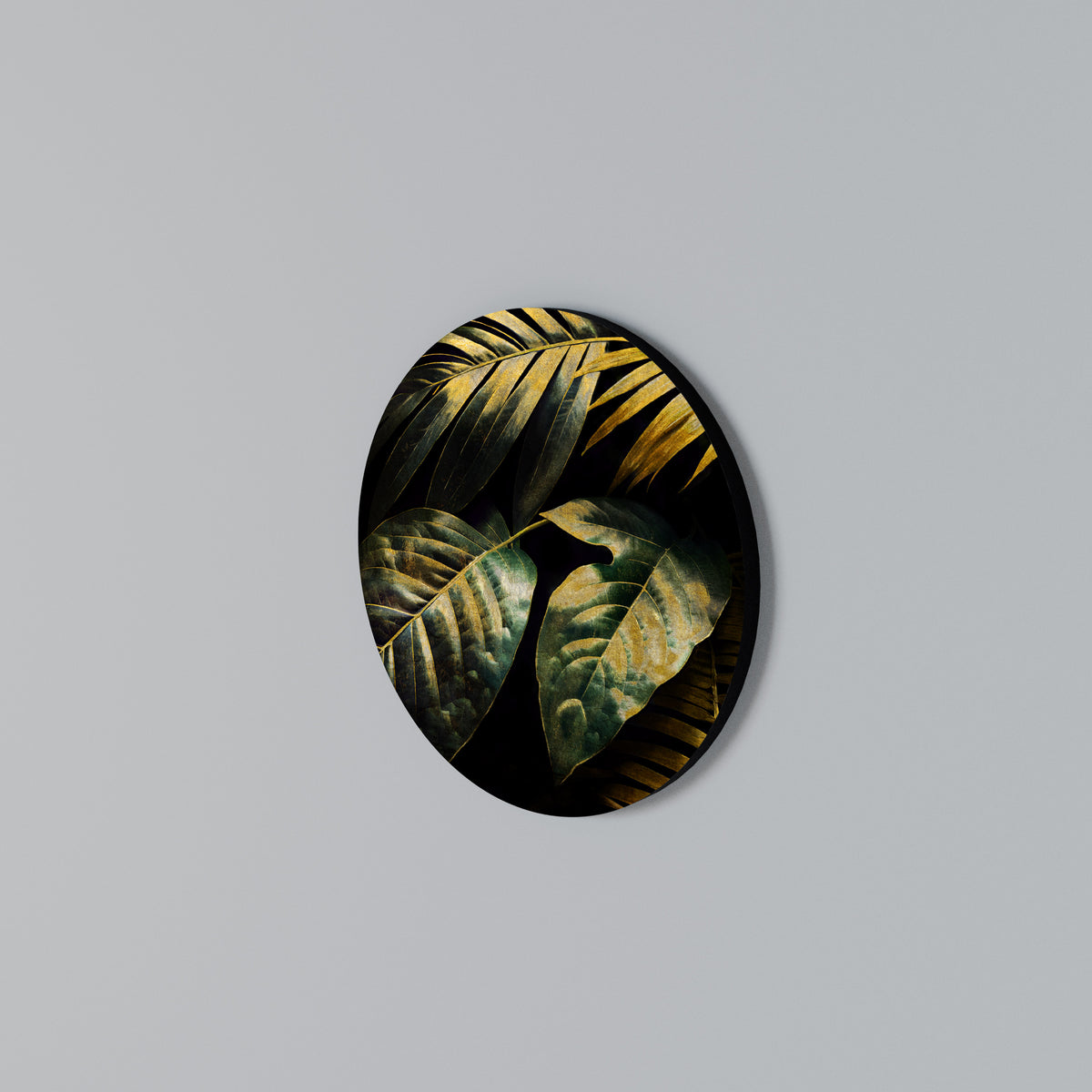 ENIGMATIC FOLIAGE TWILIGHT Arte de pared redondo