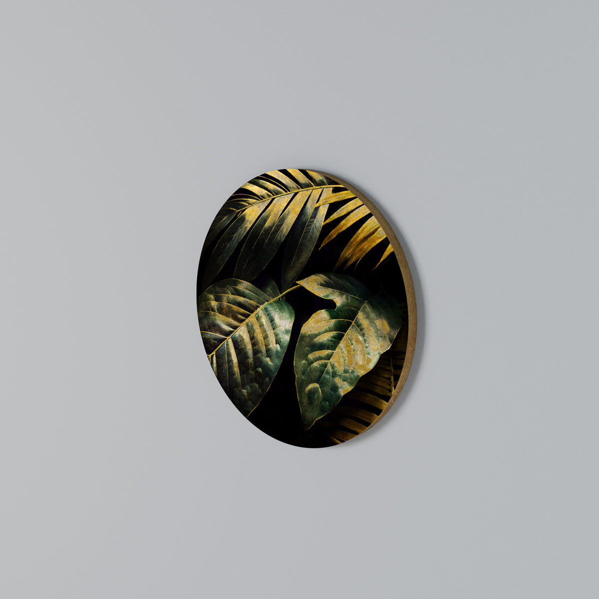 ENIGMATIC FOLIAGE TWILIGHT Arte de pared redondo